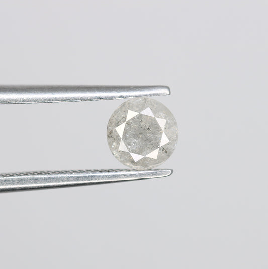 0.58 CT Round Brilliant Cut Natural Salt and Pepper Diamond – Elegant Loose Gem for Unique Engagement Rings - JayKrishna Diamond