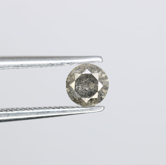 0.39 CT Round Brilliant Cut Salt and Pepper Diamond for Custom Engagement Rings, Unique Fine Jewelry & Ethical Bridal Jewelry - JayKrishna Diamond