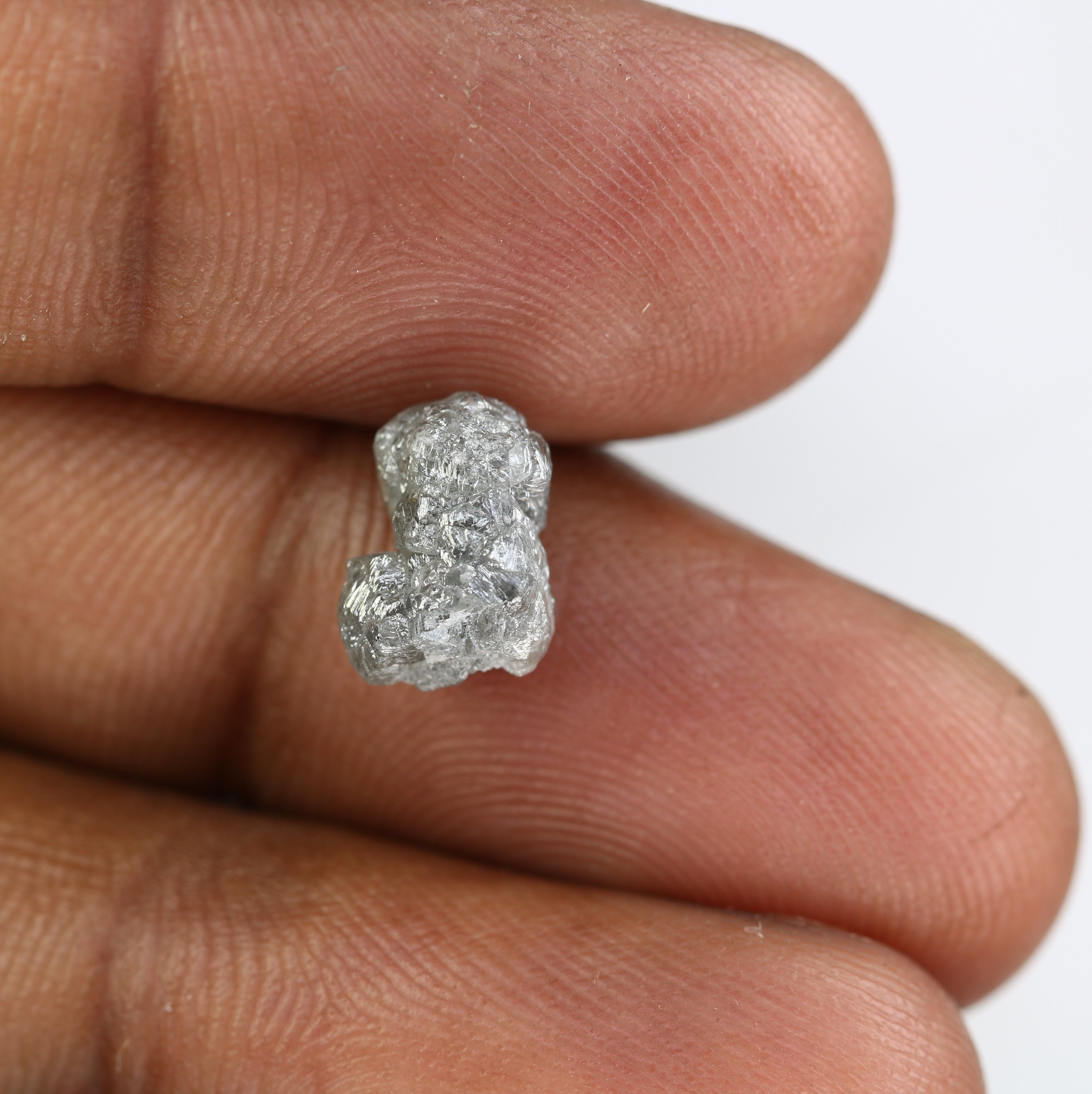 3.70 CT Grey Irregular Cut Raw Rough Diamond For Engagement Ring
