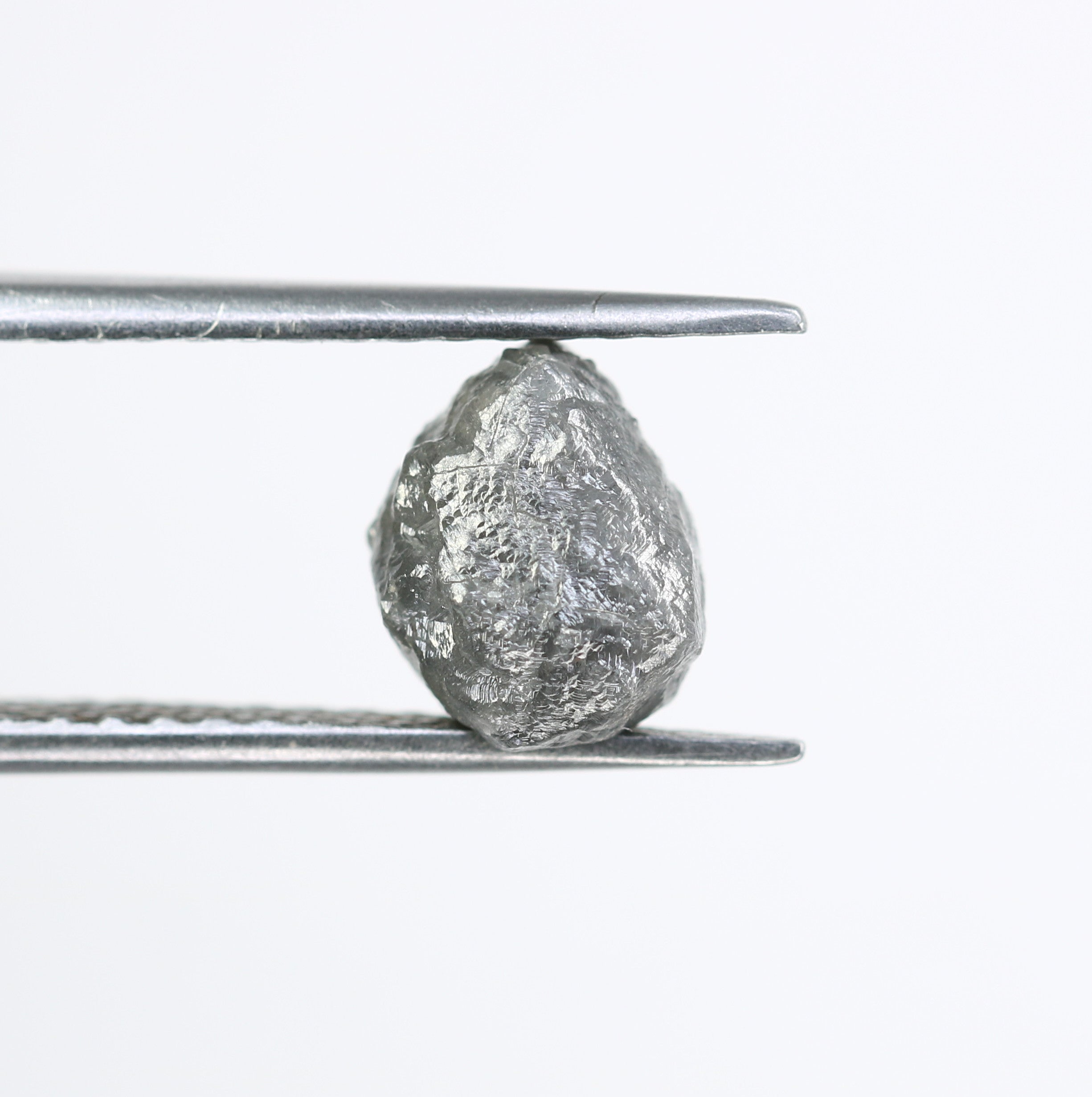 White uncut raw diamond solitaire rustic ring, 0.78ct. – Cumbrian Designs