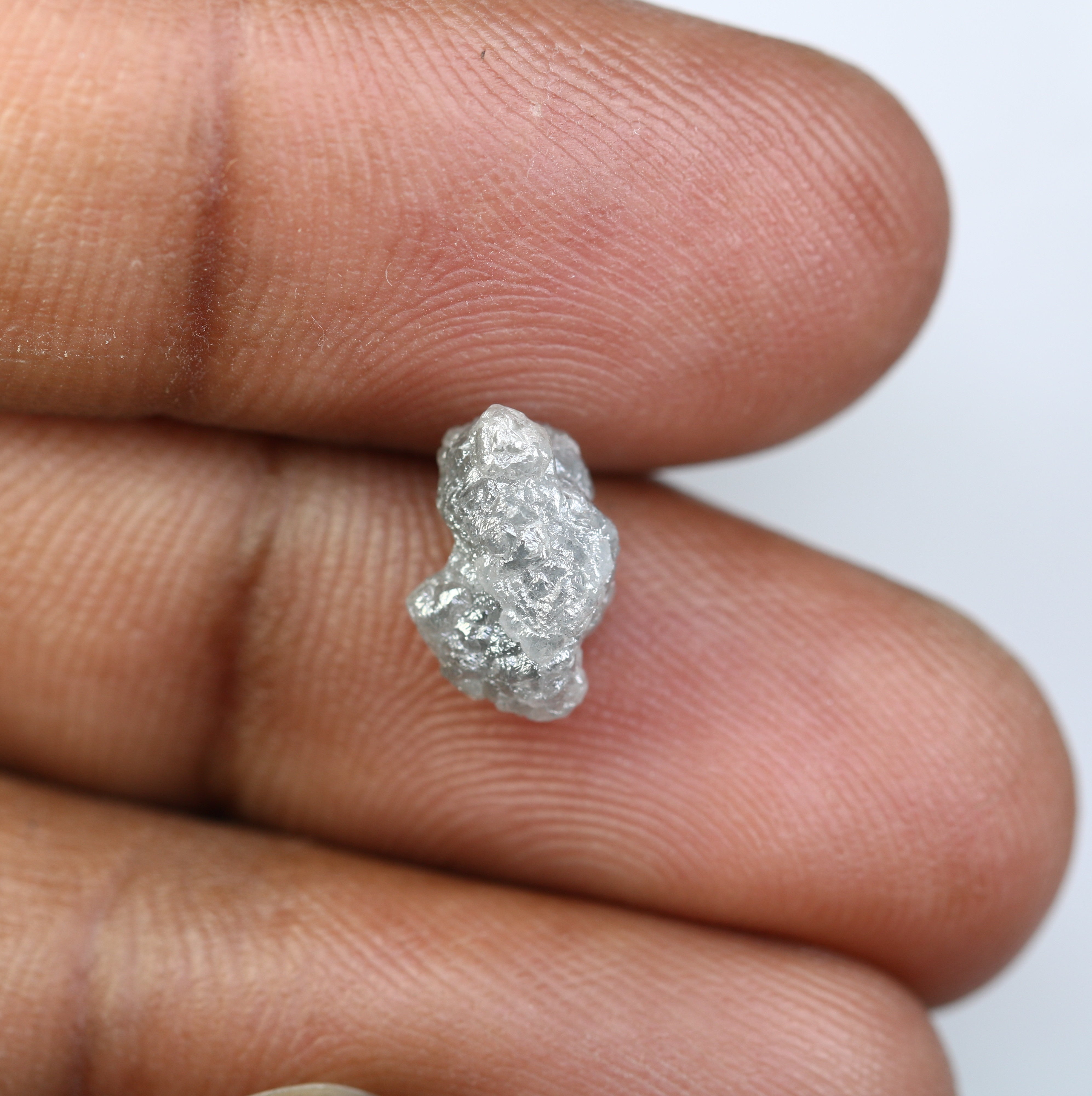 3.30 CT Grey Rough Irregular Cut Raw Diamond For Engagement Ring