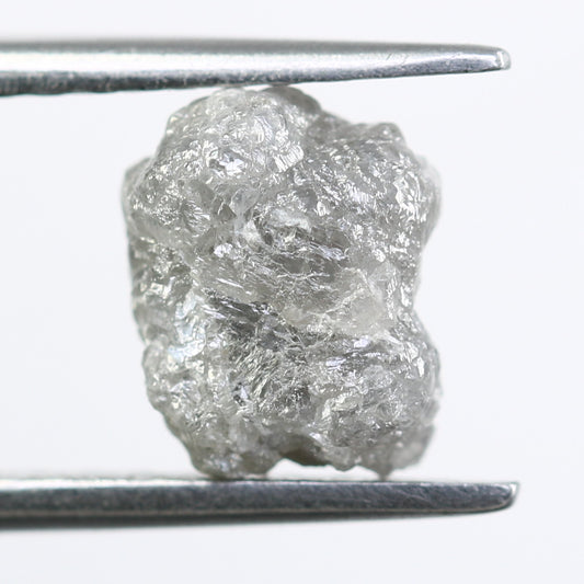 2.68 CT Irregular Cut Rough Grey Raw Diamond For Engagement Ring - JayKrishna Diamond