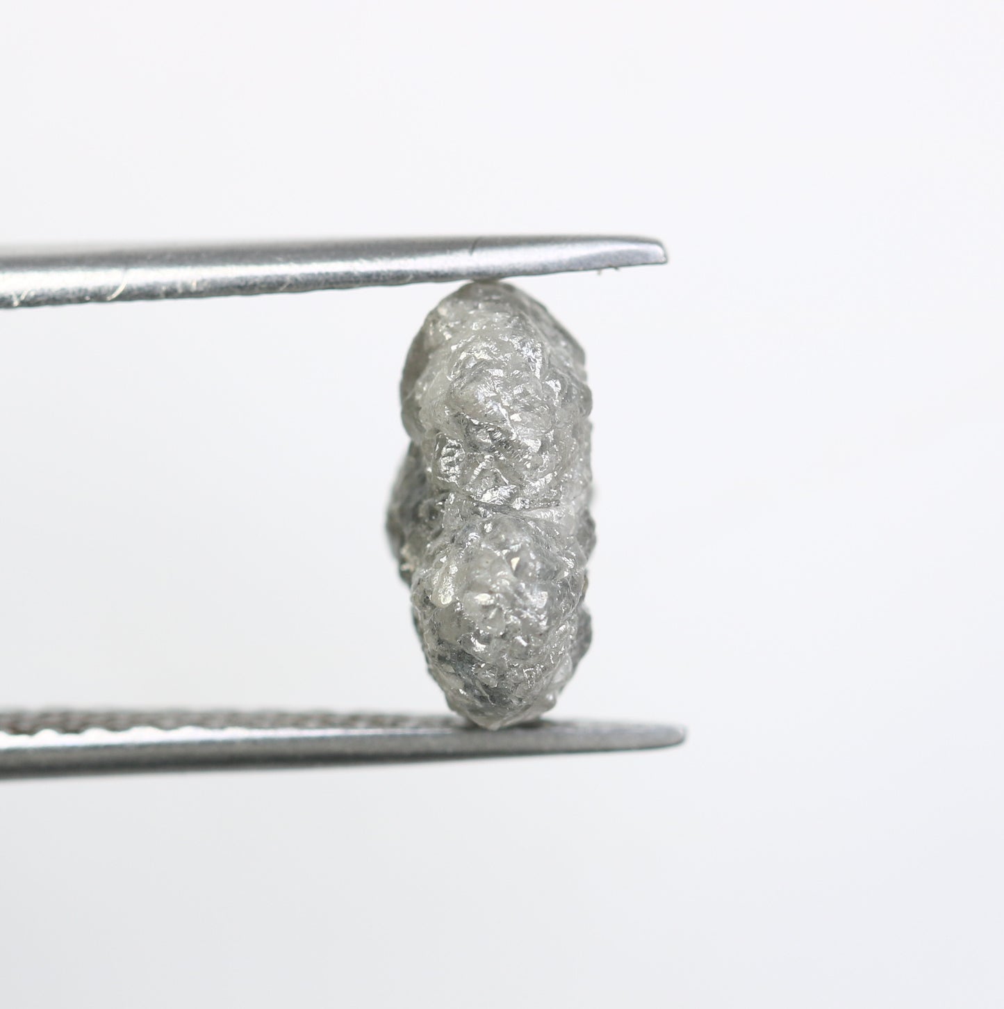 3.19 CT Rough Irregular Cut Grey Raw Diamond For Engagement Ring