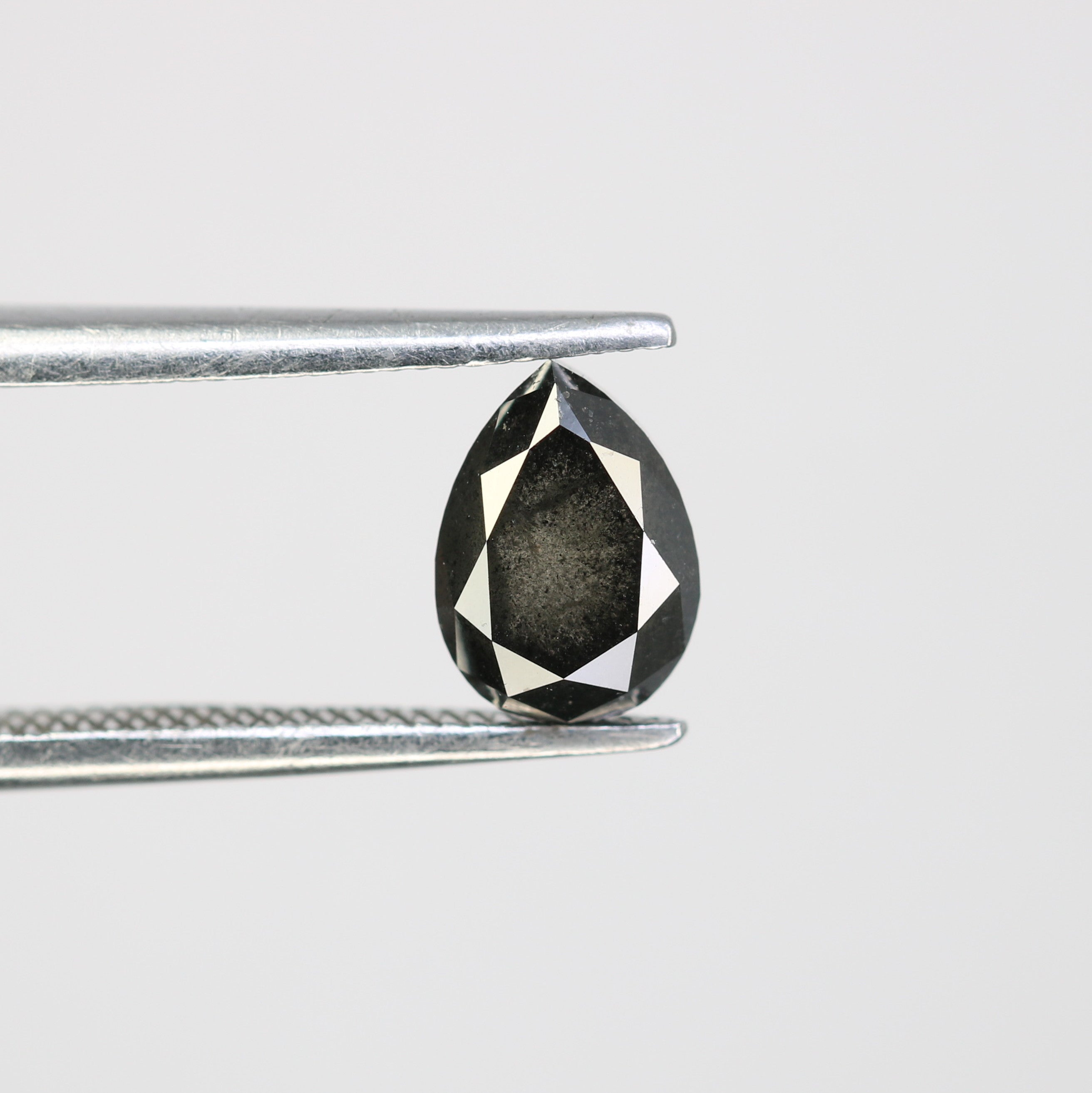 1.31 Carat Natural Loose Salt And Pepper Pear Shape Diamond For Engagement Ring
