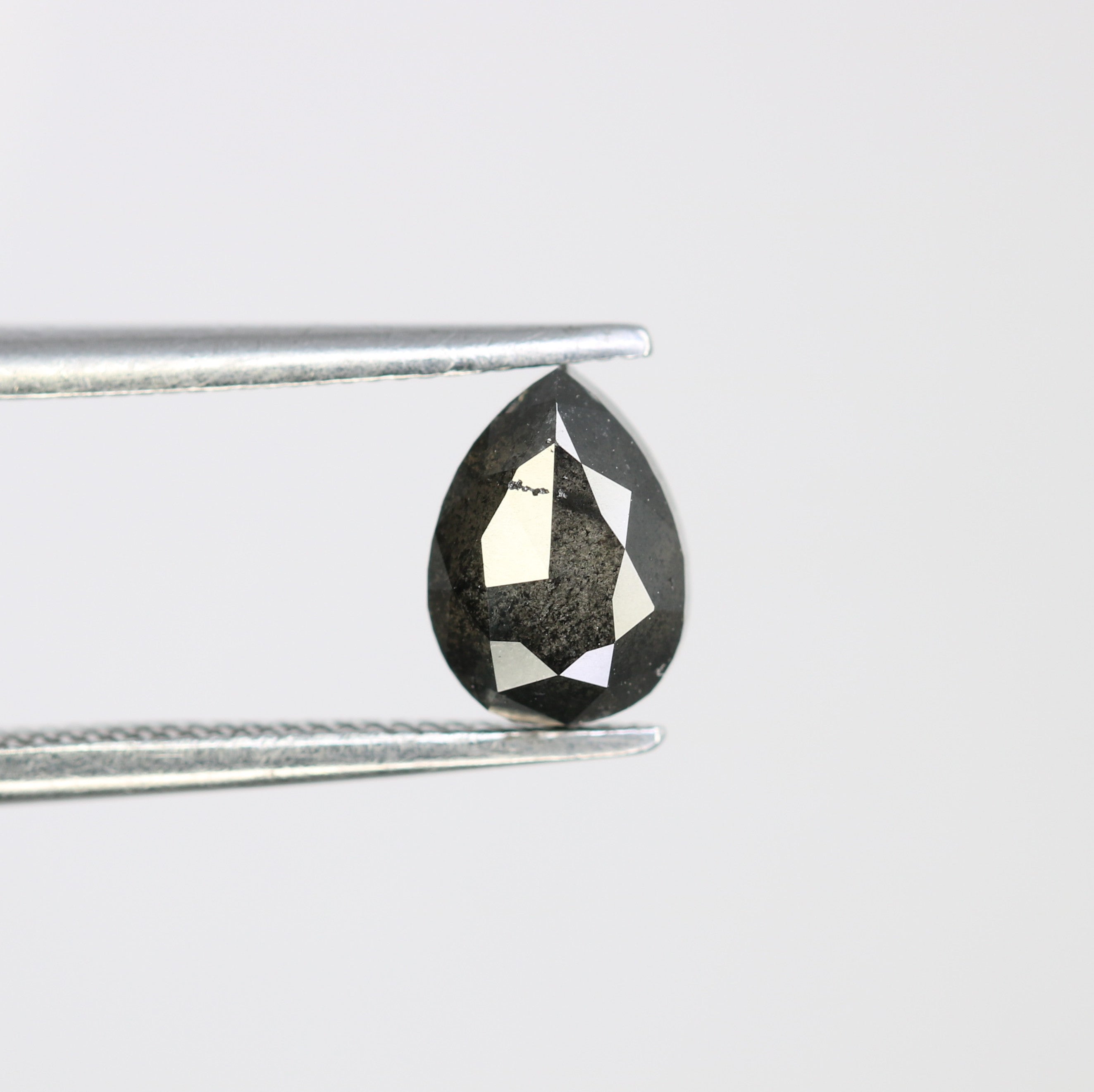 1.31 Carat Natural Loose Salt And Pepper Pear Shape Diamond For Engagement Ring
