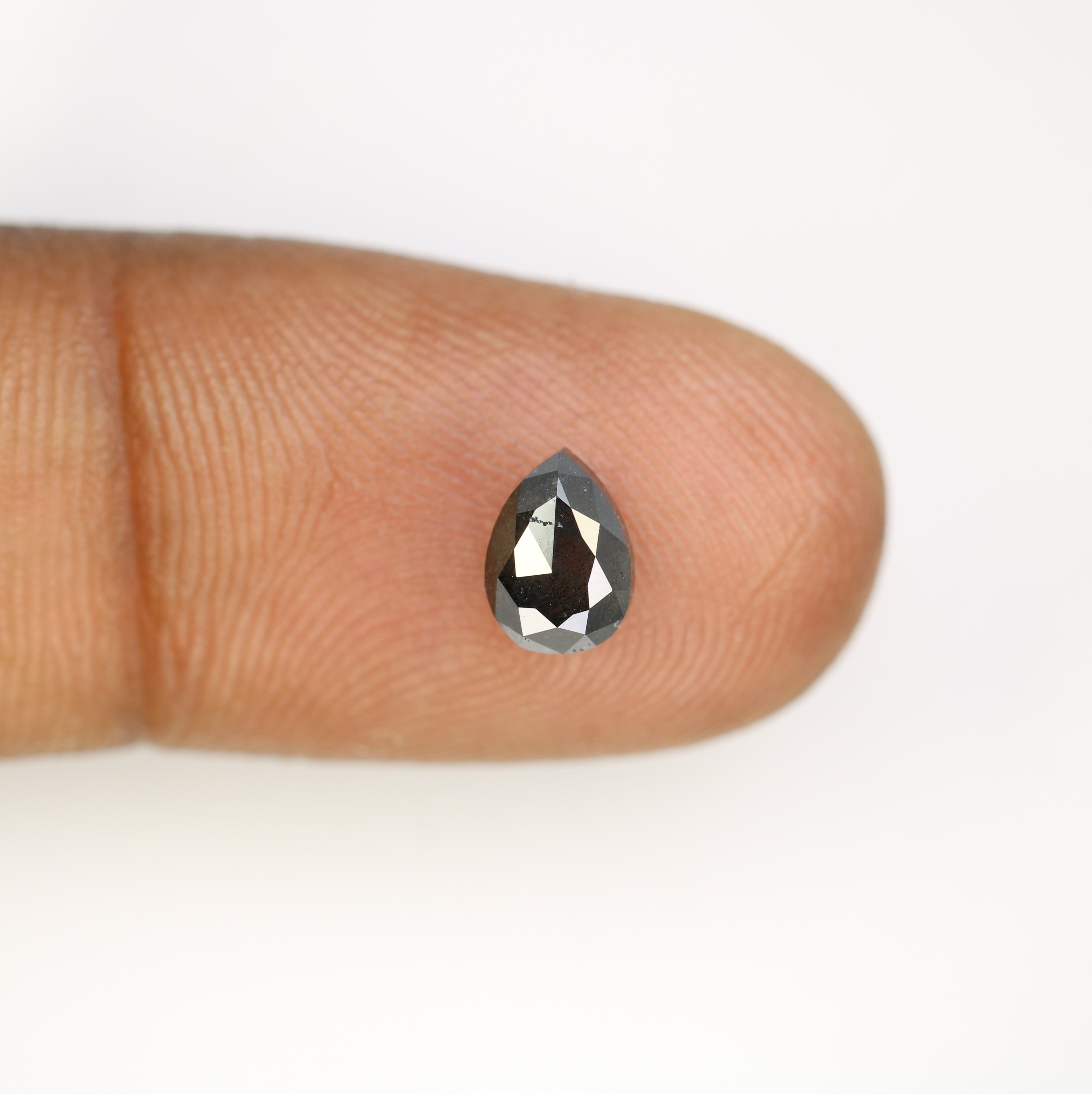 1.31 Carat Natural Loose Salt And Pepper Pear Shape Diamond For Engagement Ring