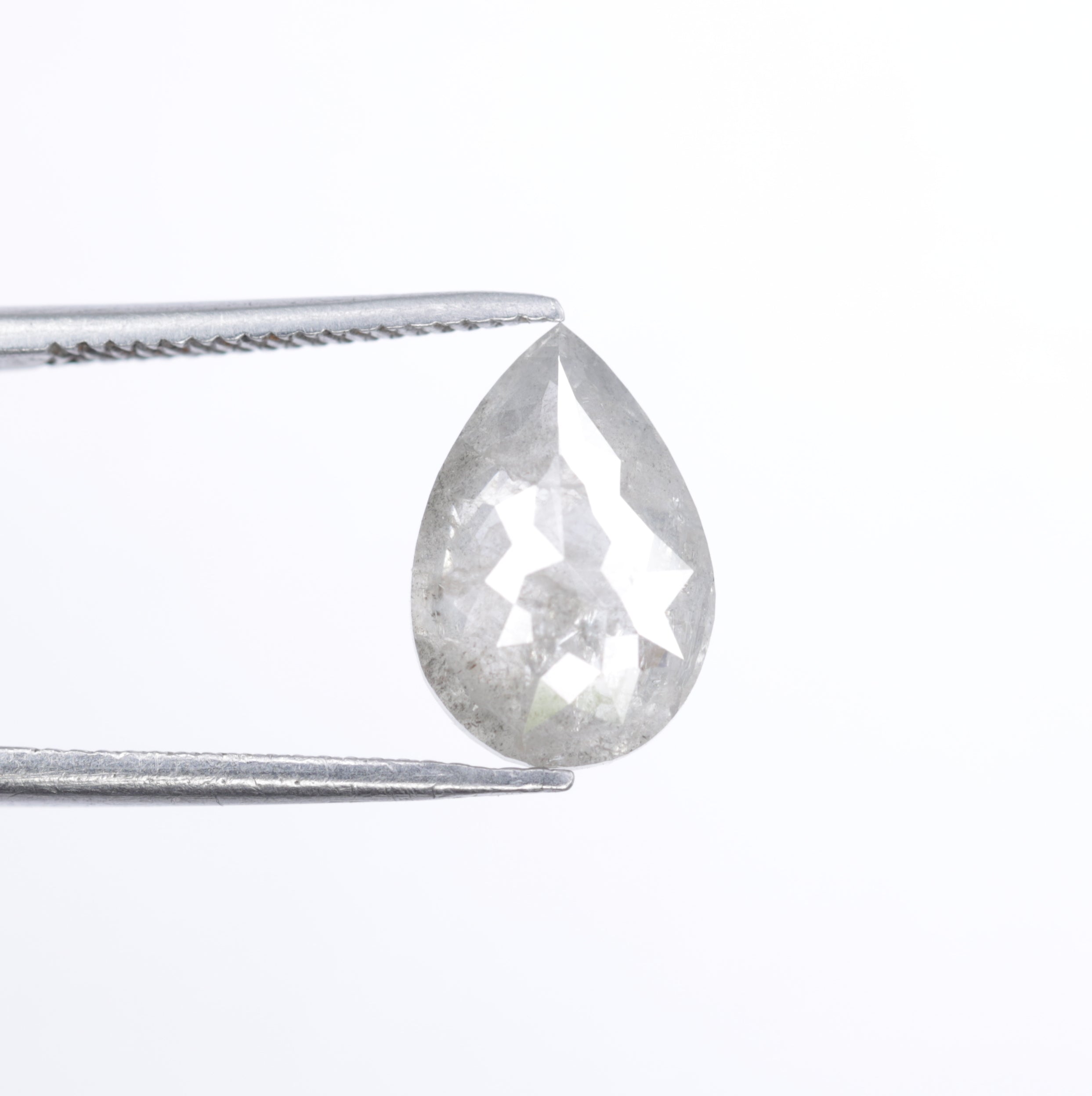 2.70 CT Unique Pear Shape Salt And Pepper Diamond For Wedding Anniversary Ring