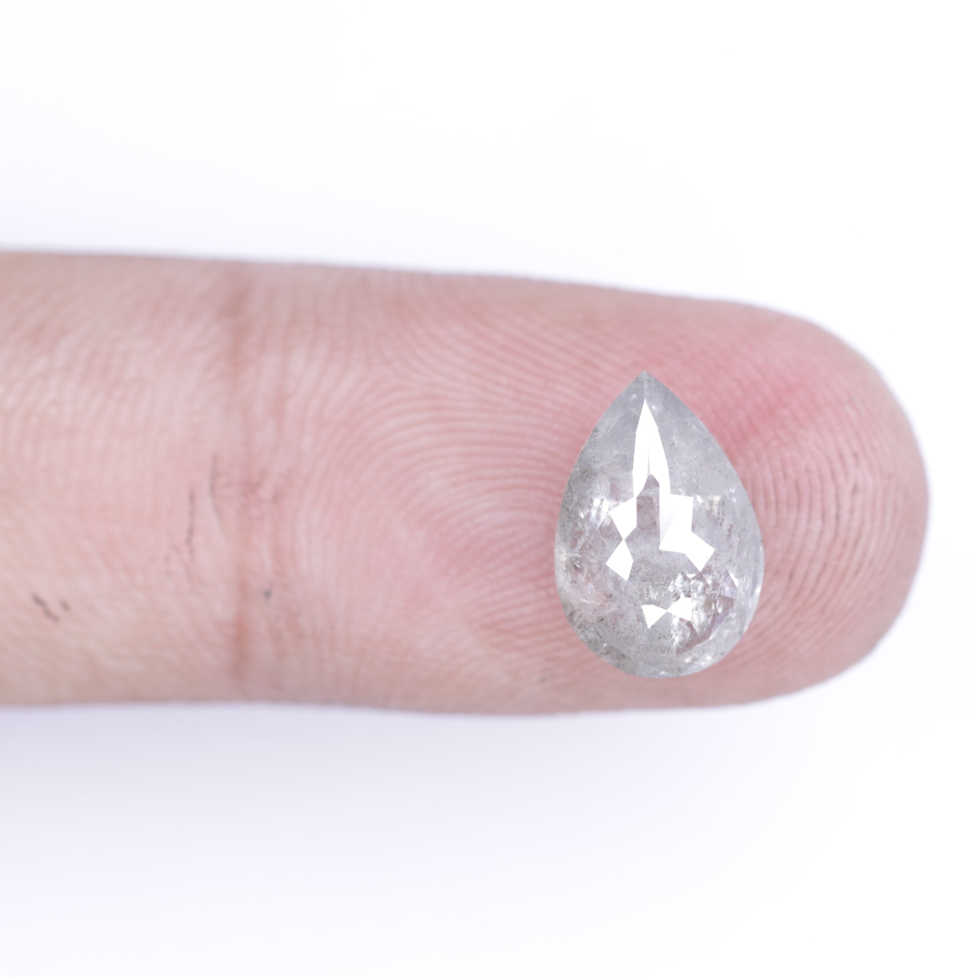 2.70 CT Unique Pear Shape Salt And Pepper Diamond For Wedding Anniversary Ring