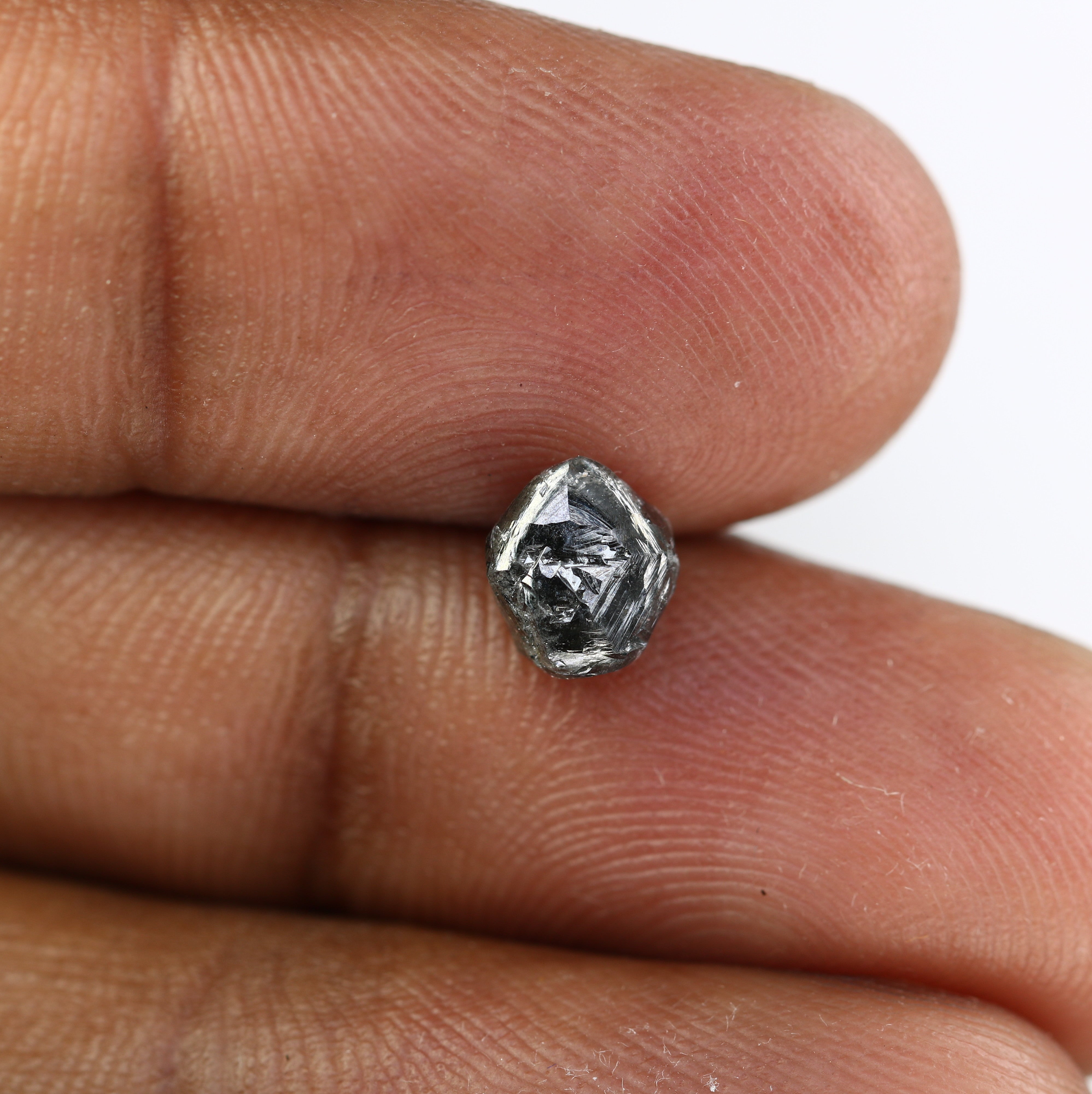 1.90 CT Uncut Rough Salt And Pepper Raw Diamond For Engagement Ring