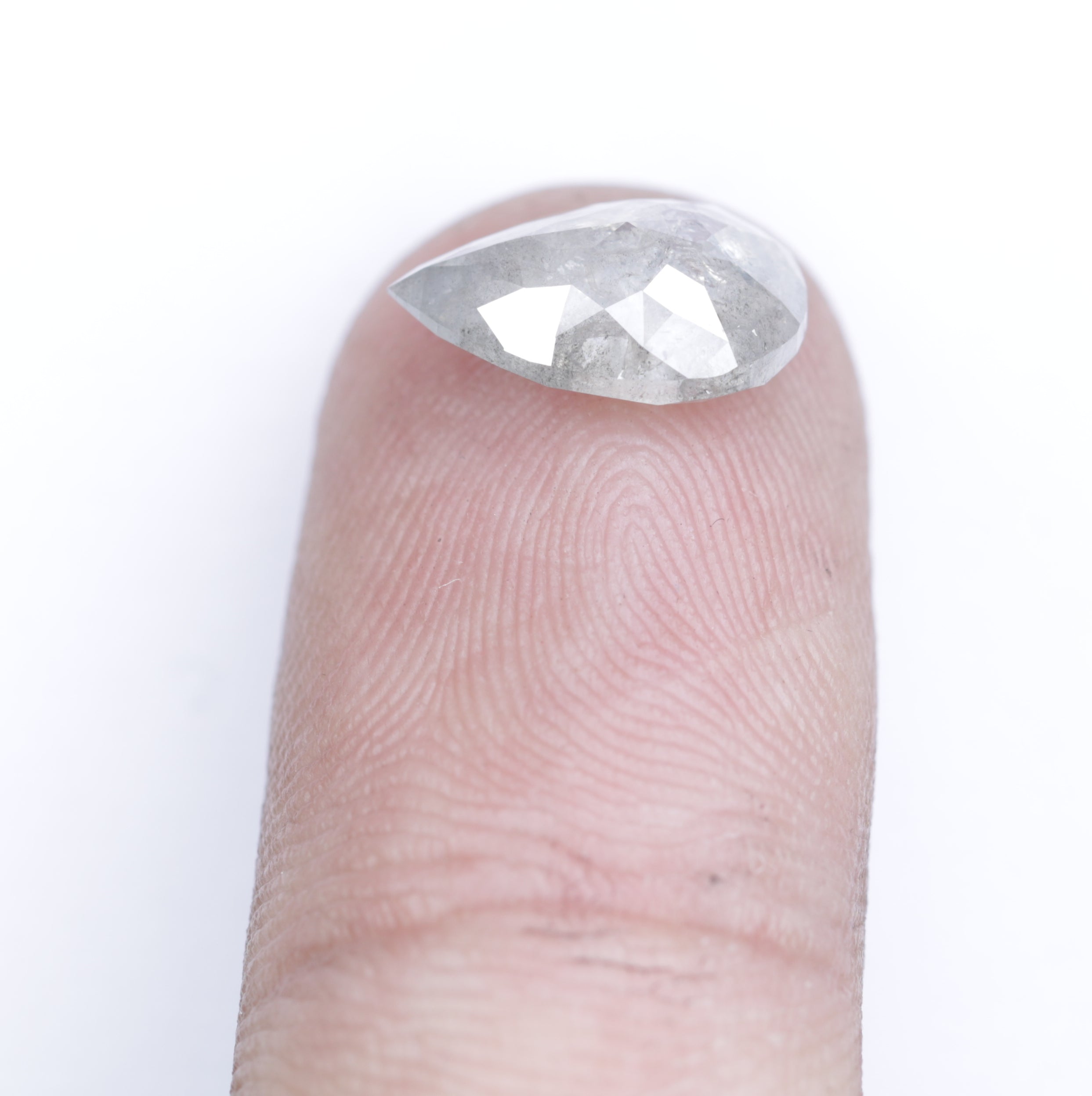 2.70 CT Unique Pear Shape Salt And Pepper Diamond For Wedding Anniversary Ring