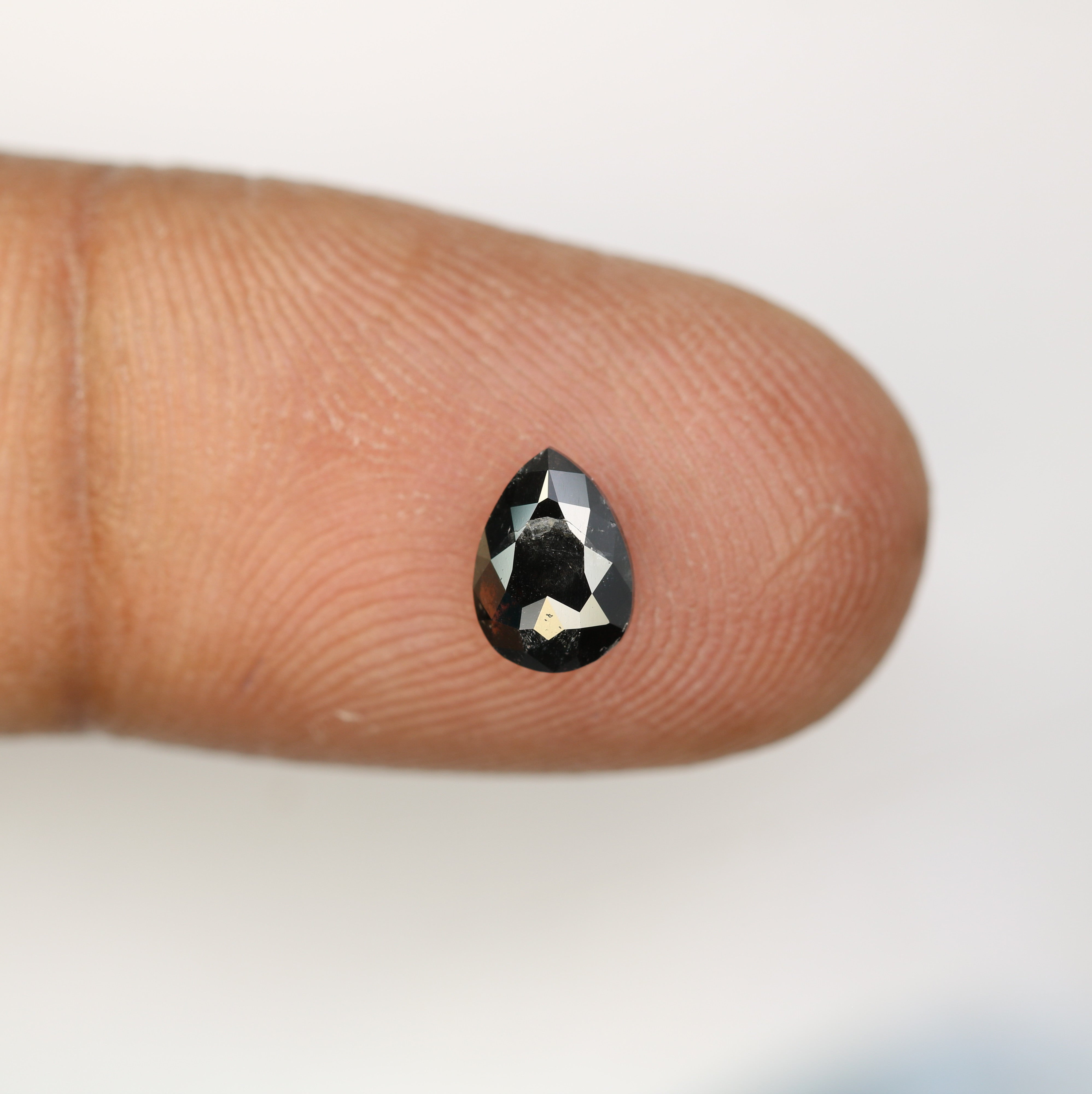 0.79 CT Pear Shape Salt And Pepper Loose Diamond For Engagement Ring