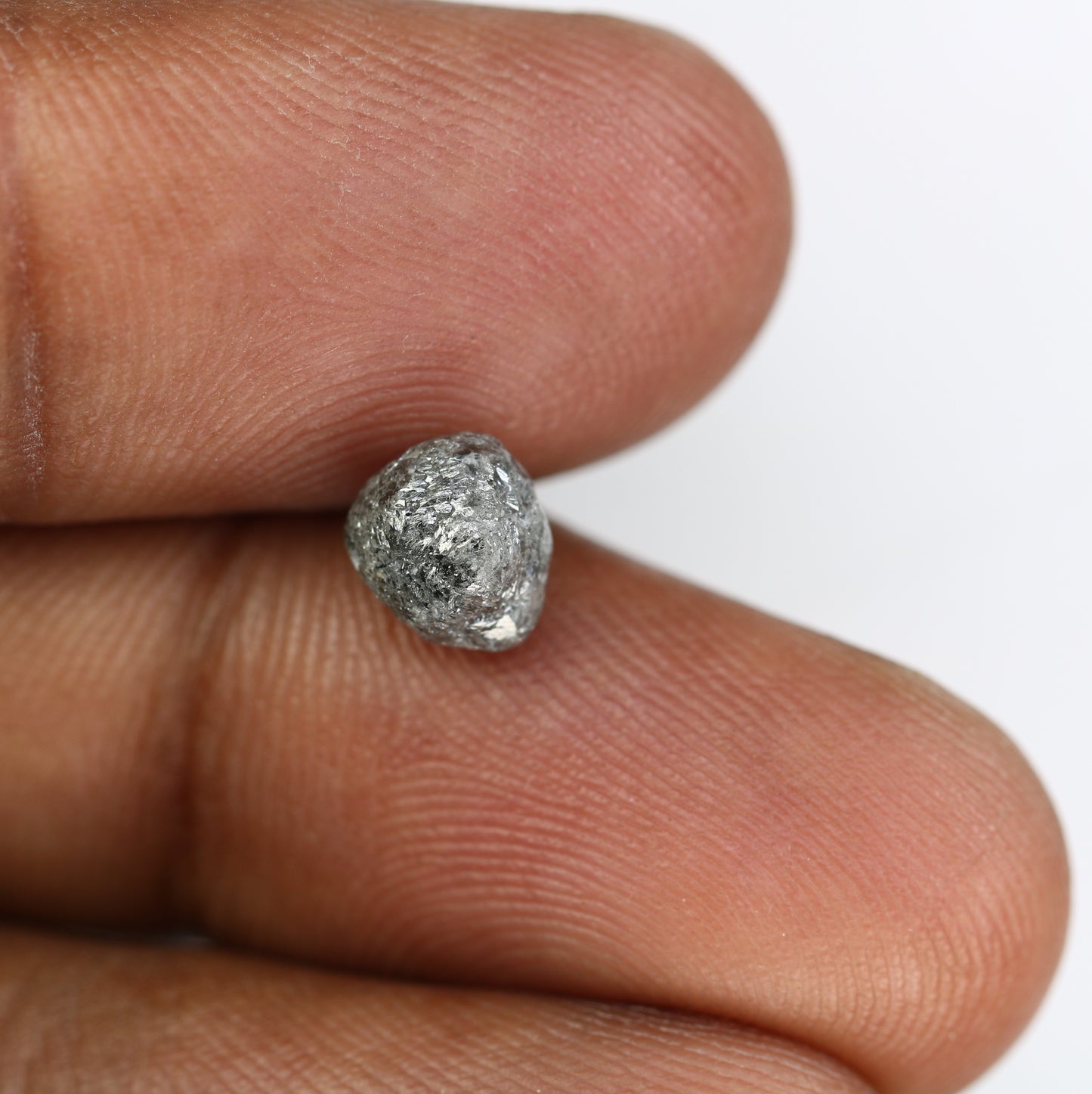 2.29 CT Salt And Pepper Rough Raw Irregular Cut Diamond For Engagement Ring