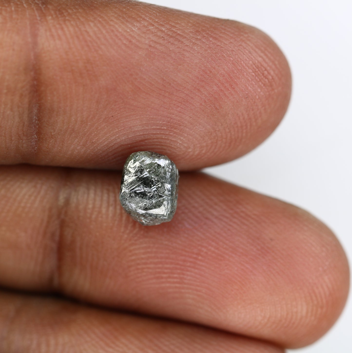 2.14 CT Rough Raw Uncut Salt And Pepper Diamond For Engagement Ring