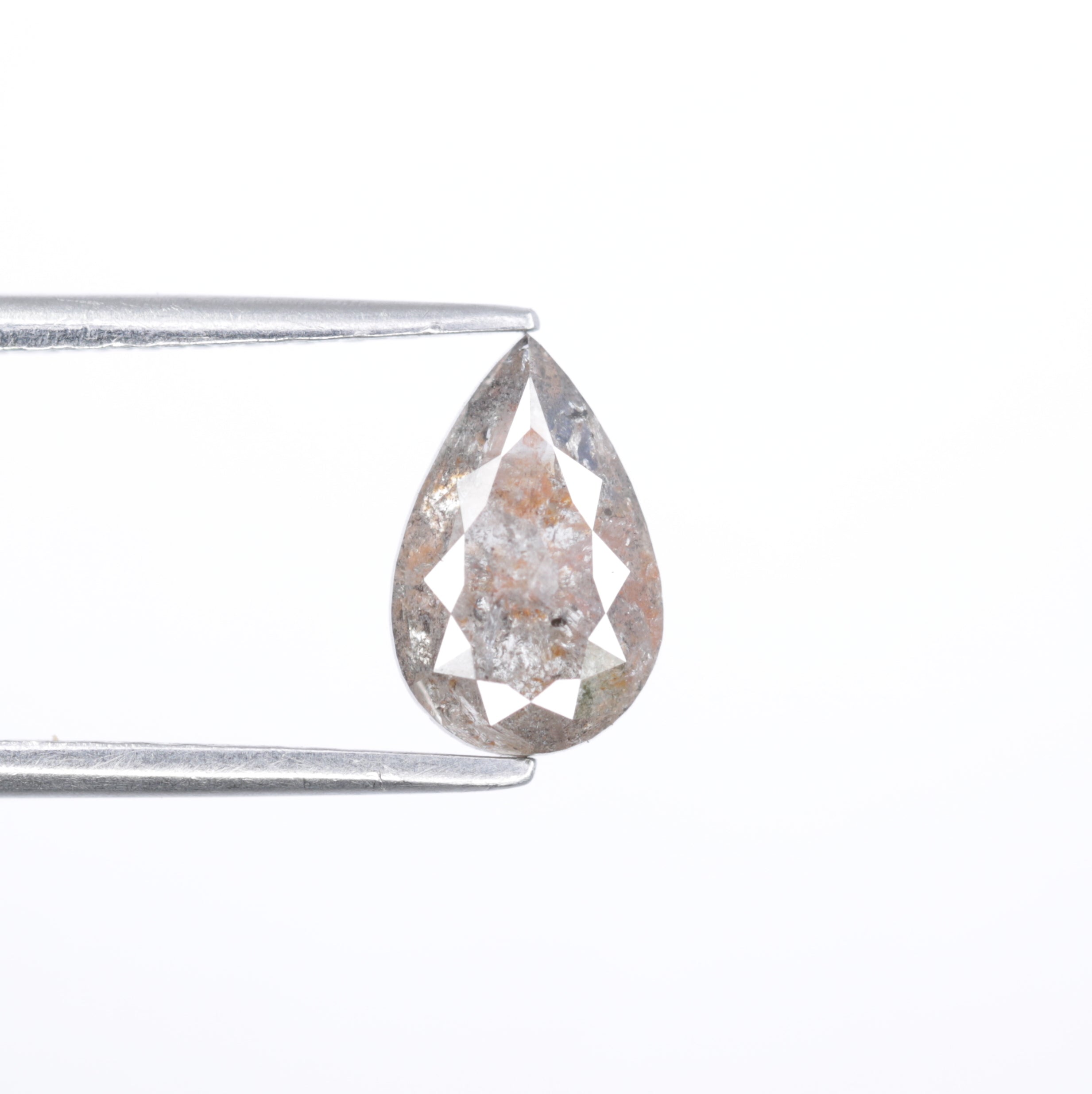 1.31 CT Fancy Pear Shape Salt And Pepper Diamond For Wedding Ring