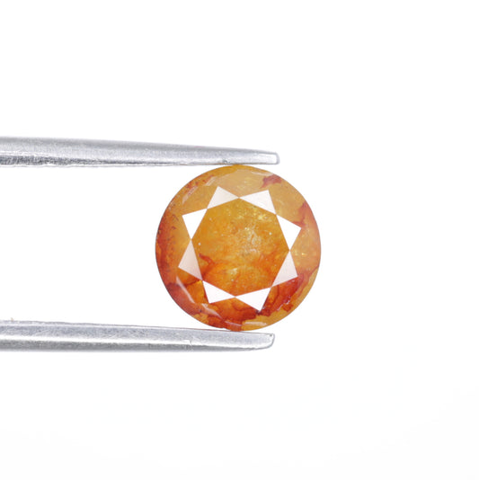 1.28 CT Natural Peach Round Brilliant Cut Diamond For Promise Ring
