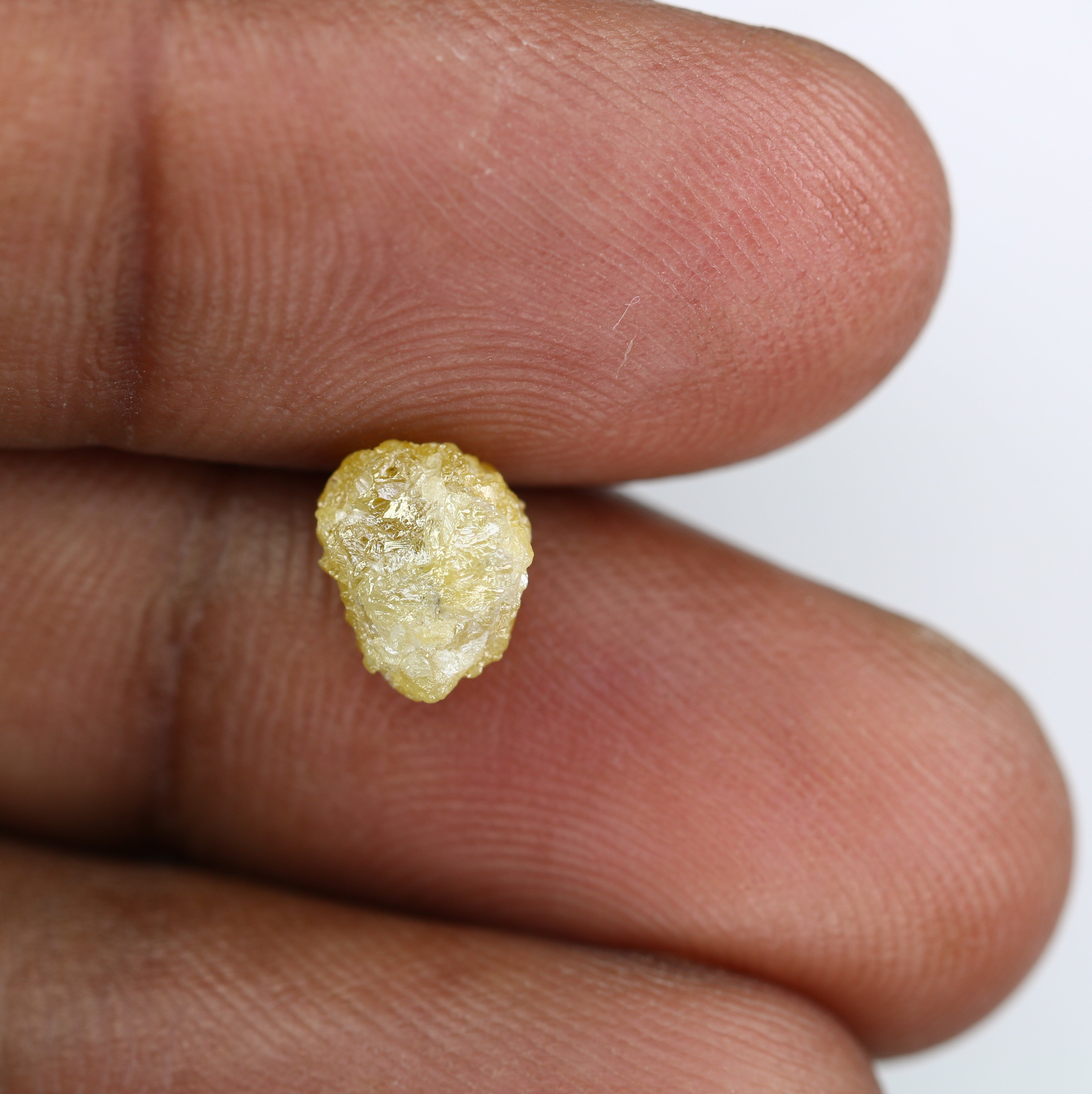 2.47 CT Yellow Rough Irregular Cut Raw Diamond For Engagement Ring