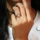 Kite Shape White Milky Diamond Engagement Ring For her