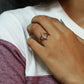 Kite Shape White Milky Diamond Engagement Ring For her