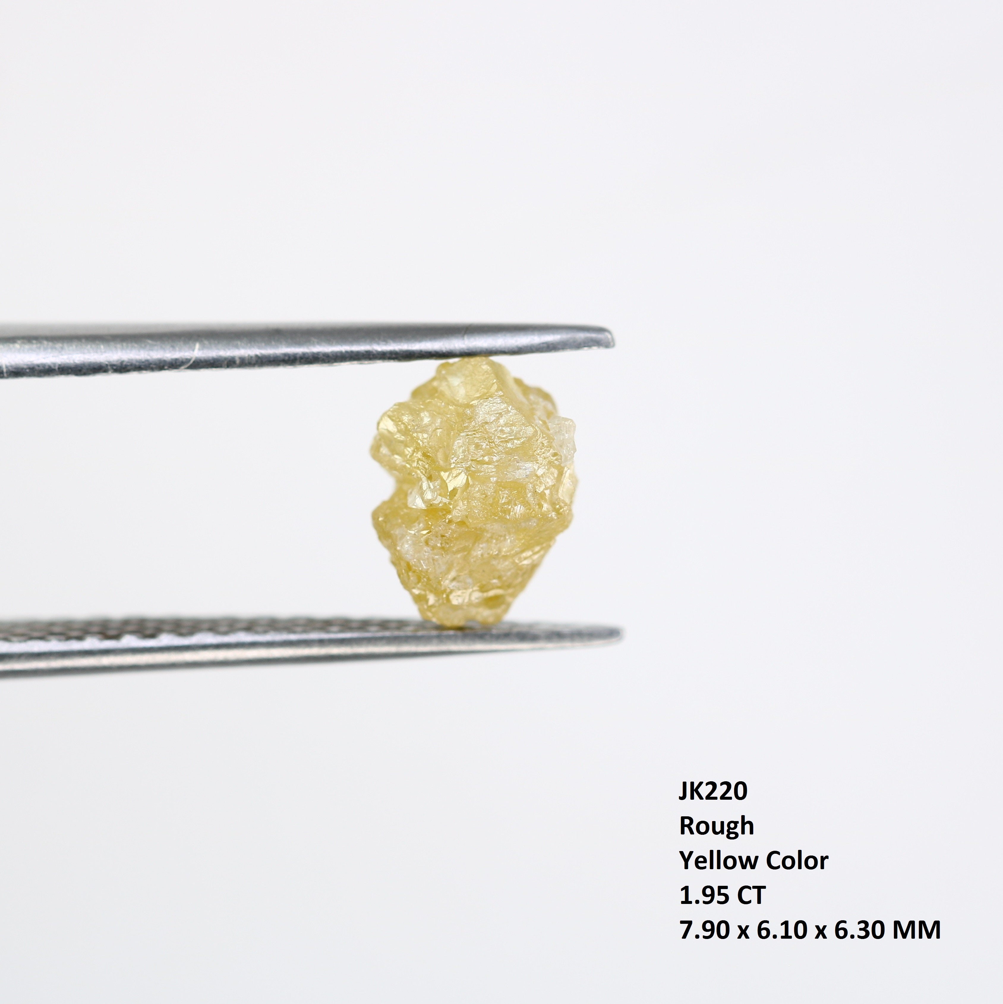 1.95 CT Raw Irregular Cut Rough Yellow  Diamond For Engagement Ring