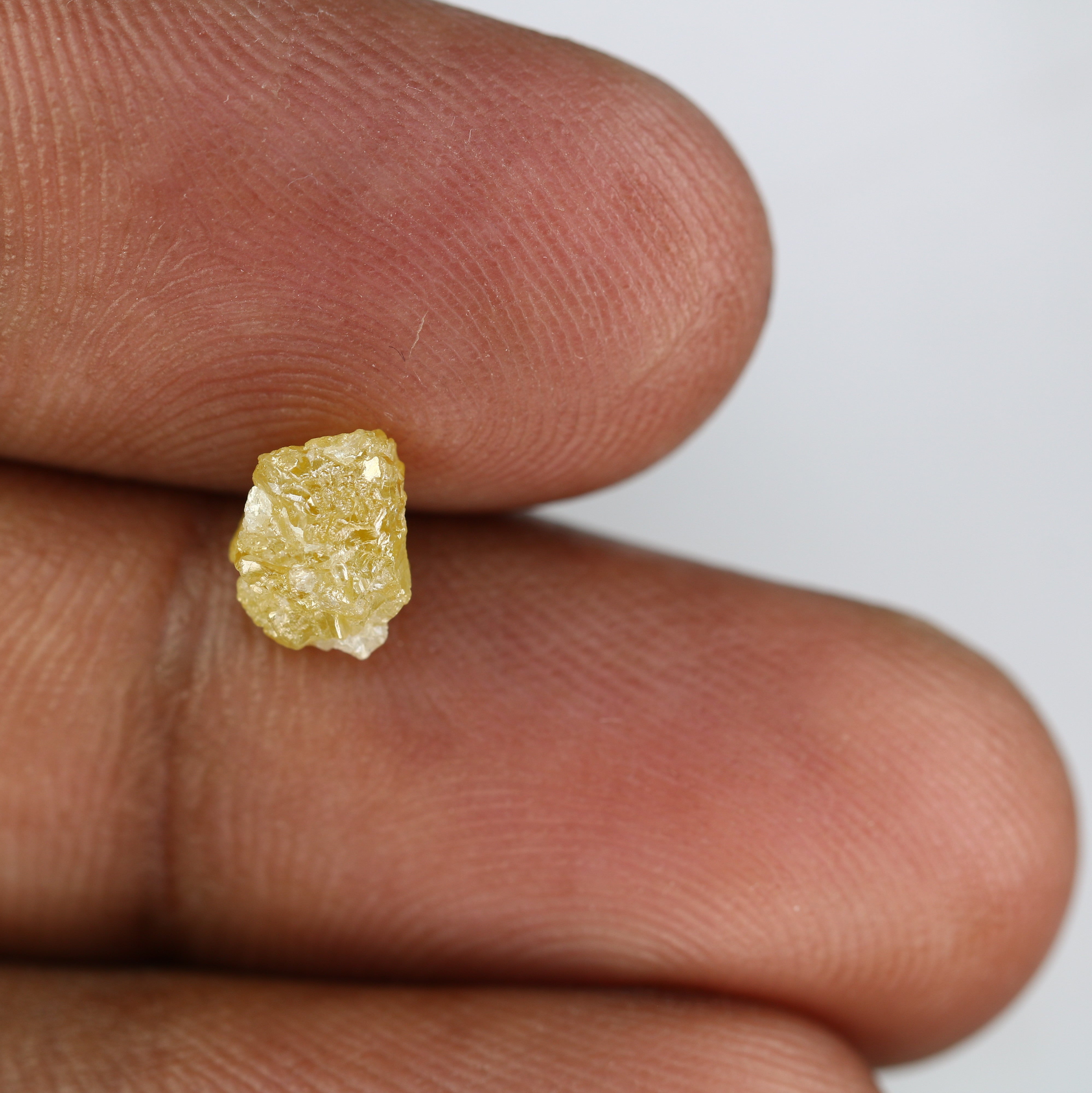 1.95 CT Raw Irregular Cut Rough Yellow  Diamond For Engagement Ring
