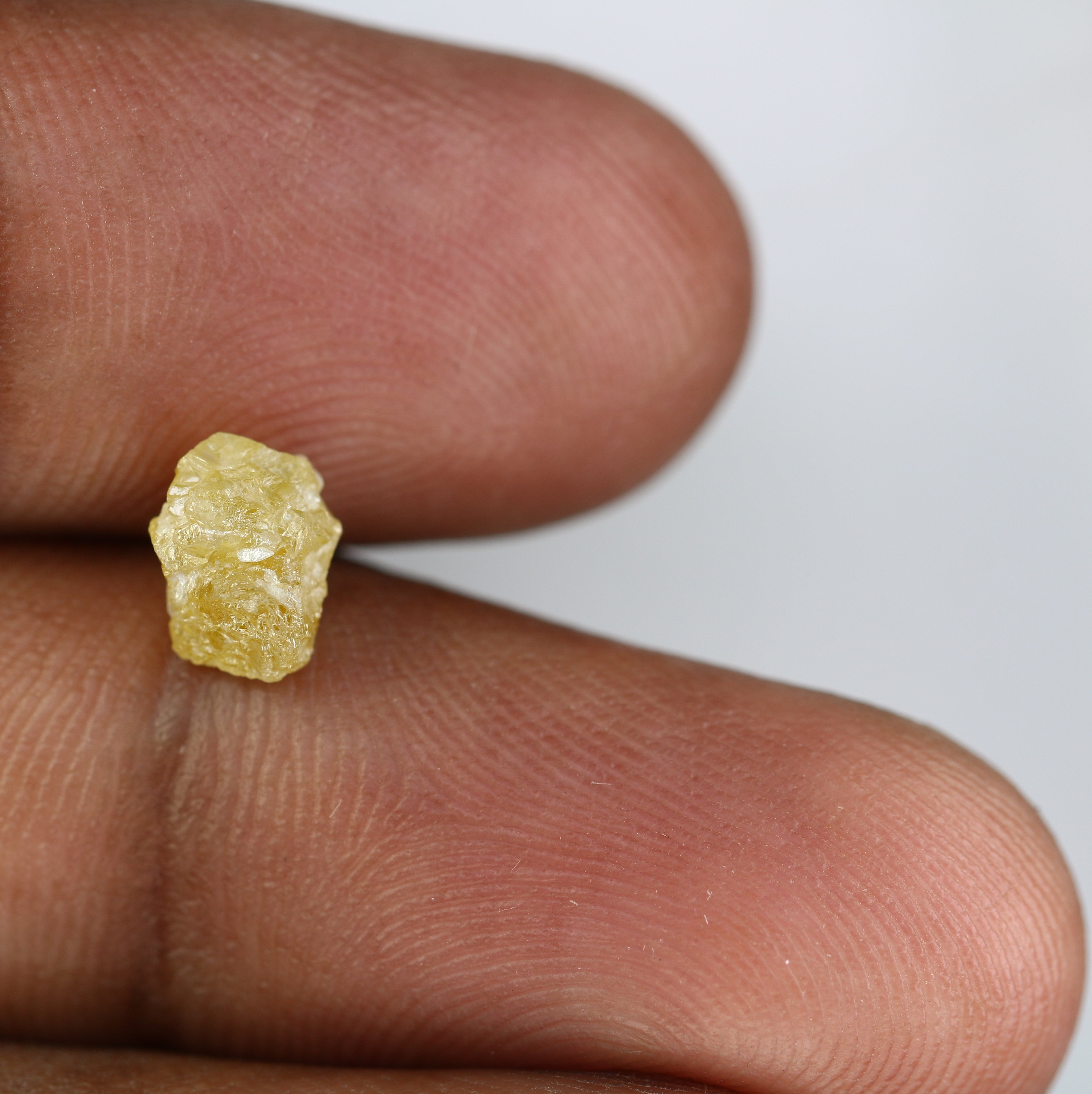 1.95 CT Raw Irregular Cut Rough Yellow  Diamond For Engagement Ring