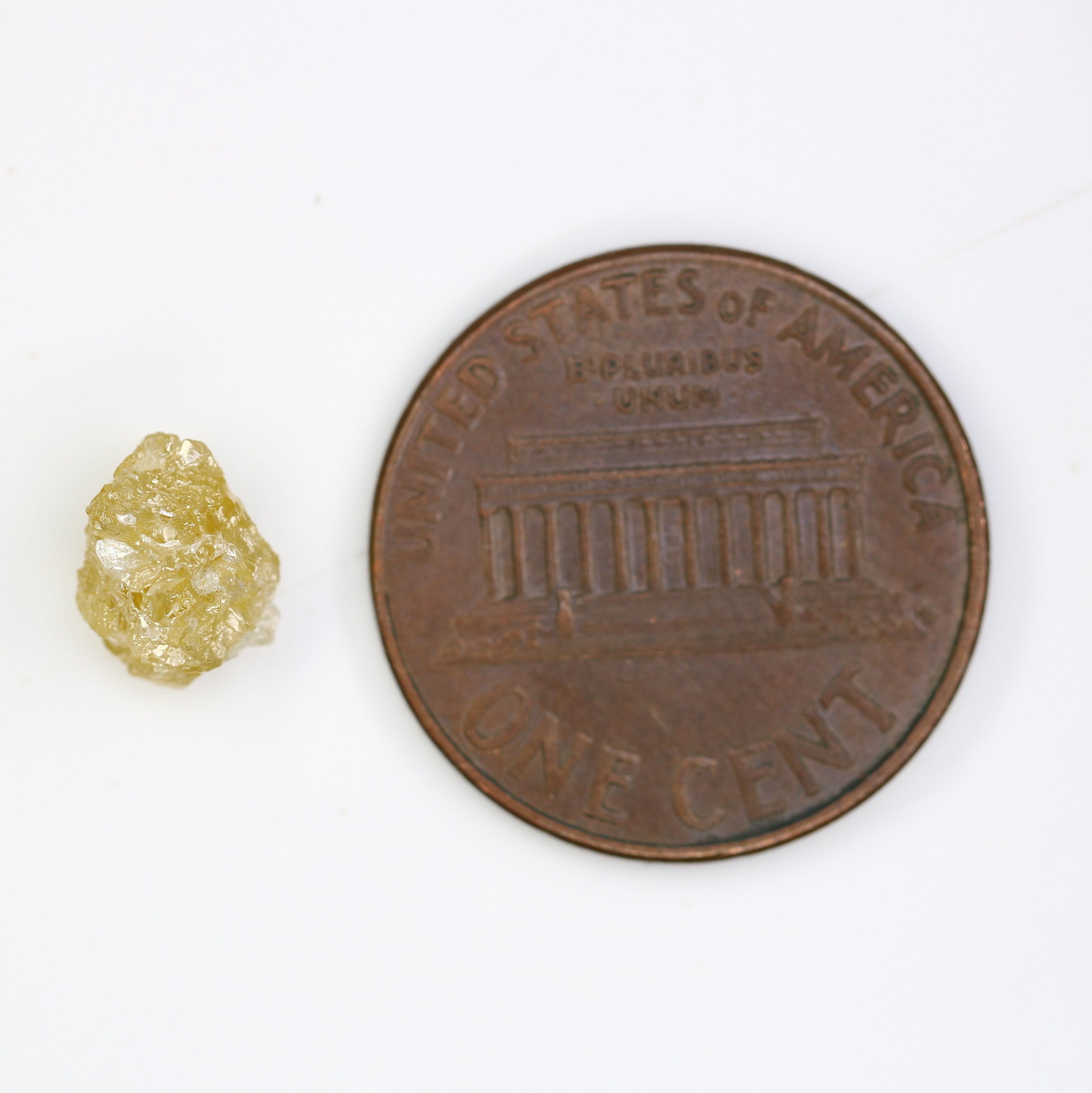 1.95 CT Raw Irregular Cut Rough Yellow  Diamond For Engagement Ring