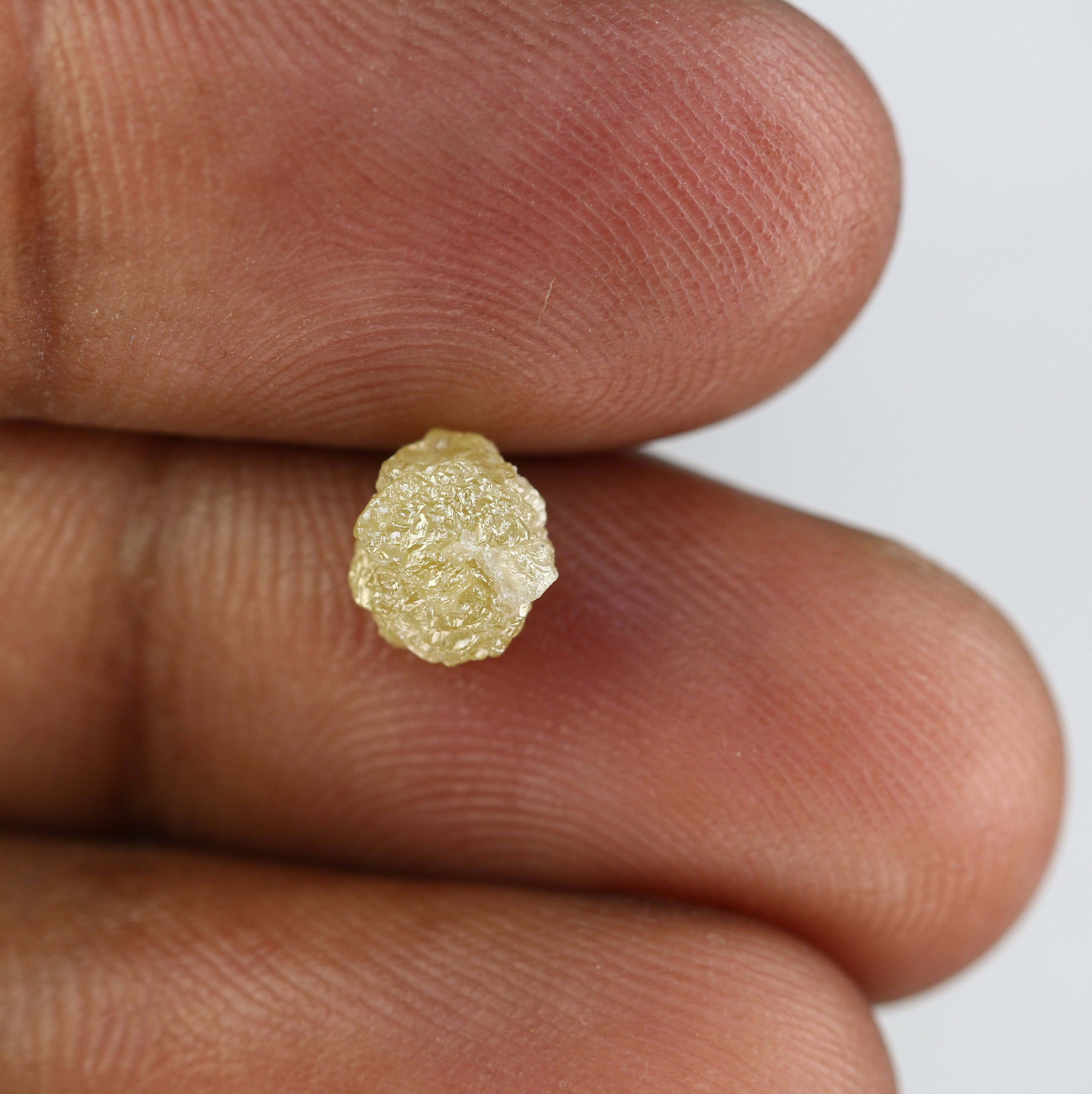 1.86 CT Raw Irregular Cut Light Yellow Rough Diamond For Engagement Ring
