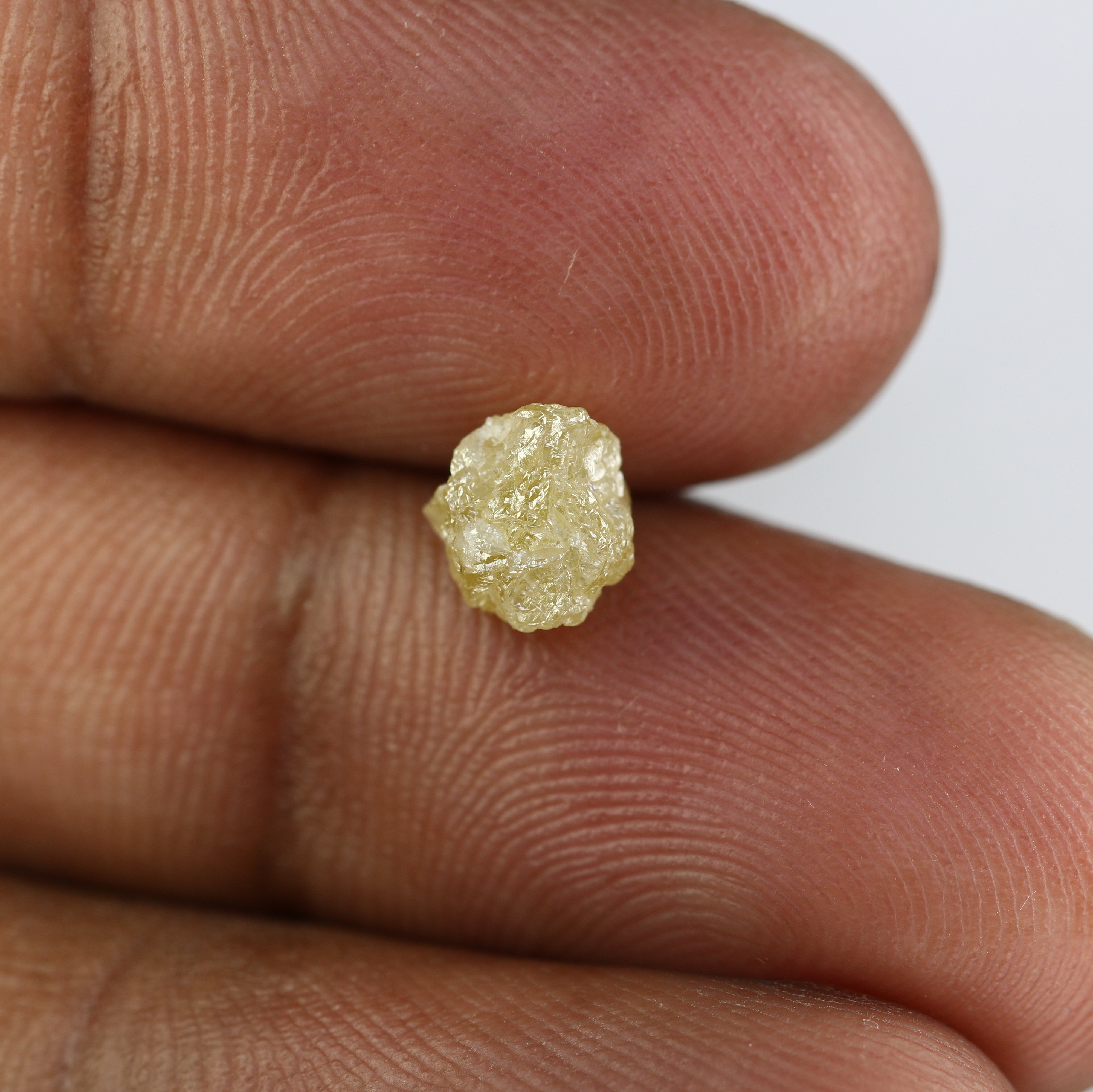 1.86 CT Raw Irregular Cut Light Yellow Rough Diamond For Engagement Ring