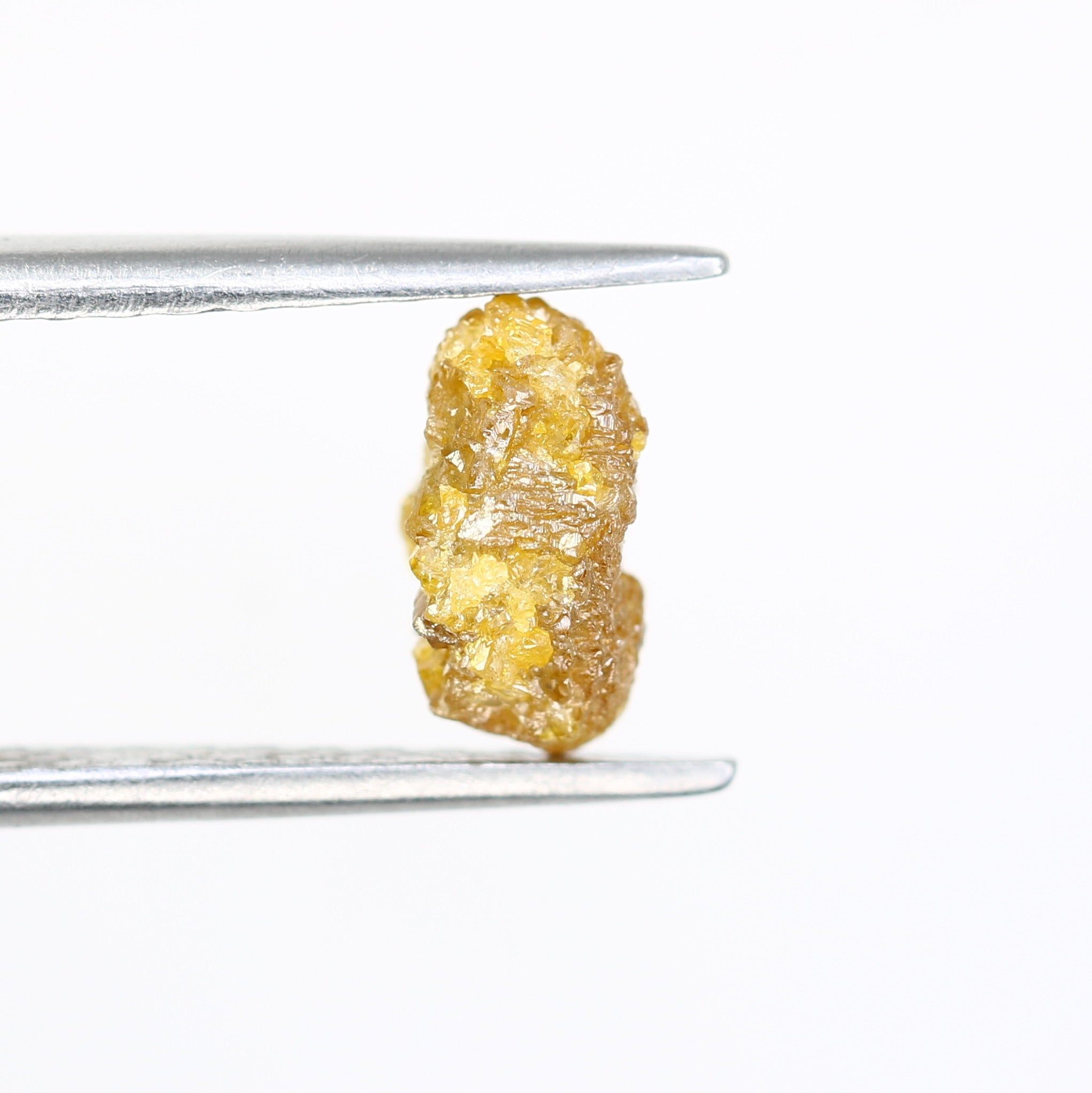 1.75 CT Rough Yellow Irregular Cut Raw Diamond For Engagement Ring
