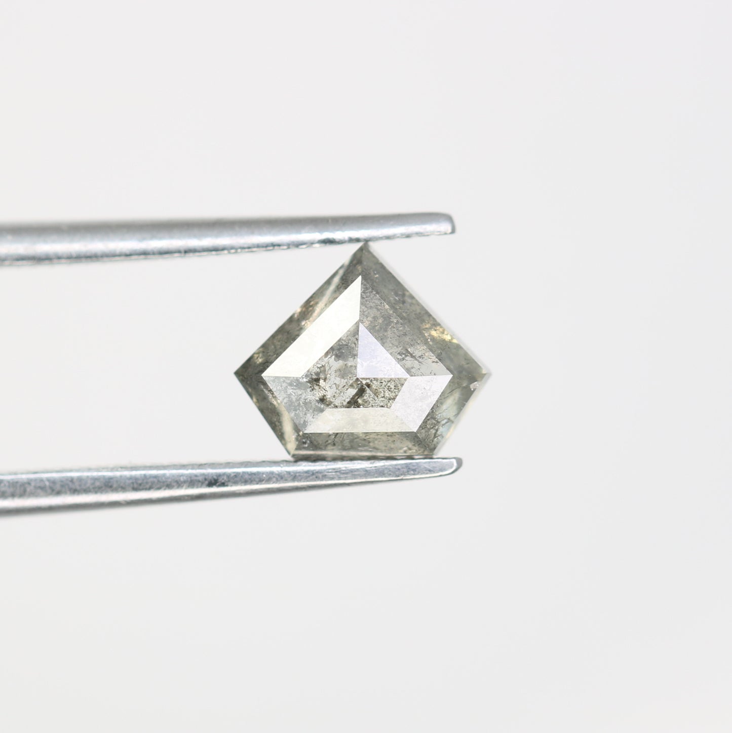 1.16 CT Diamond Shape Salt And Pepper Diamond For Engagement Ring