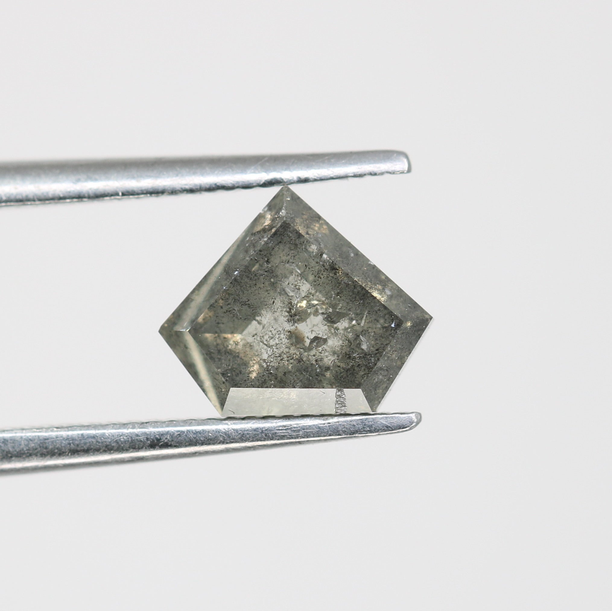 1.16 CT Diamond Shape Salt And Pepper Diamond For Engagement Ring