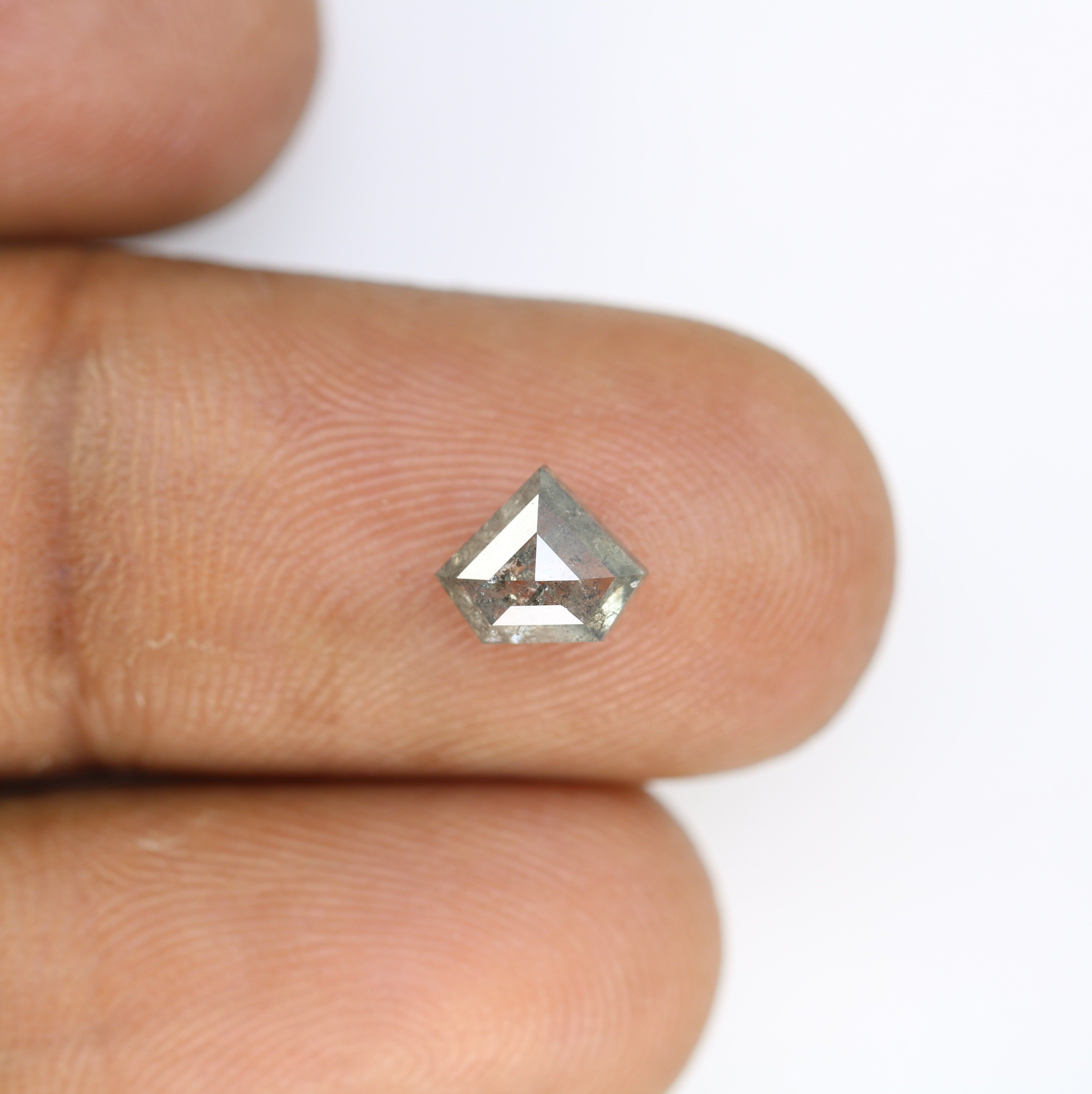 1.16 CT Diamond Shape Salt And Pepper Diamond For Engagement Ring