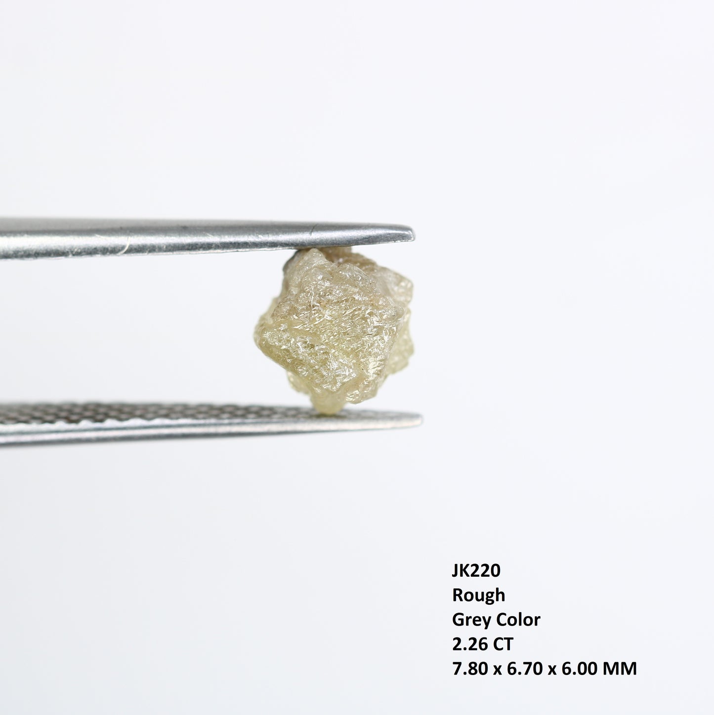 2.26 CT Grey Raw Rough Irregular Cut Diamond For Engagement Ring