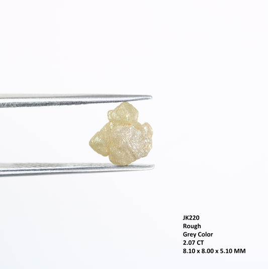 2.07 CT Uncut Grey Rough Diamond For Engagement Ring