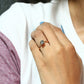 1.27 CT Round Brilliant Cut Salt and Pepper Diamond Rose Gold Wedding Ring
