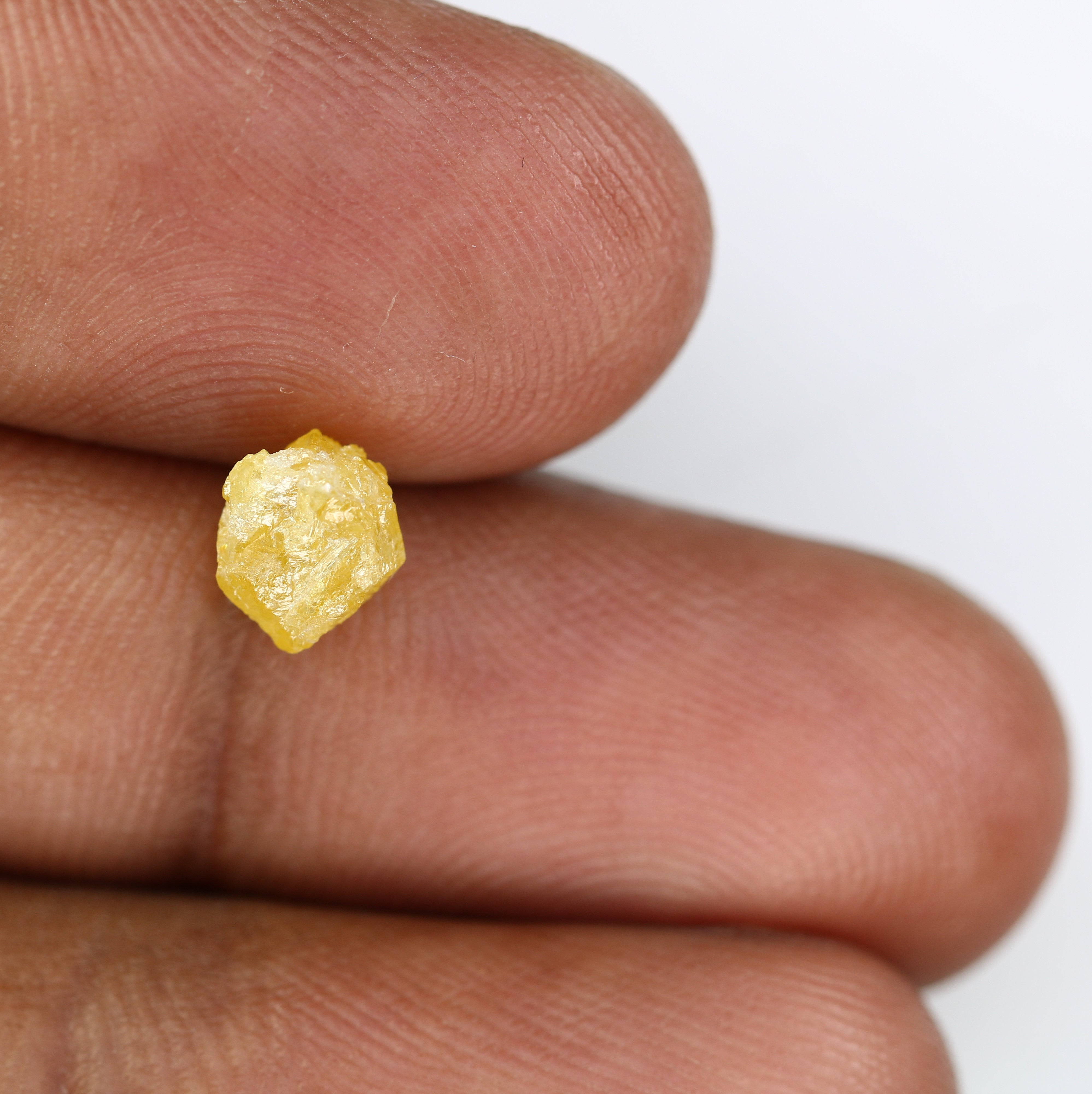 1.83 CT Yellow Raw Irregular Cut  Rough Diamond For Engagement Ring