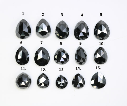 0.59 CT to 1.53 CT Loose Black Pear-Shaped Natural Diamond – Bold Gem for Custom Engagement Rings - JayKrishna Diamond