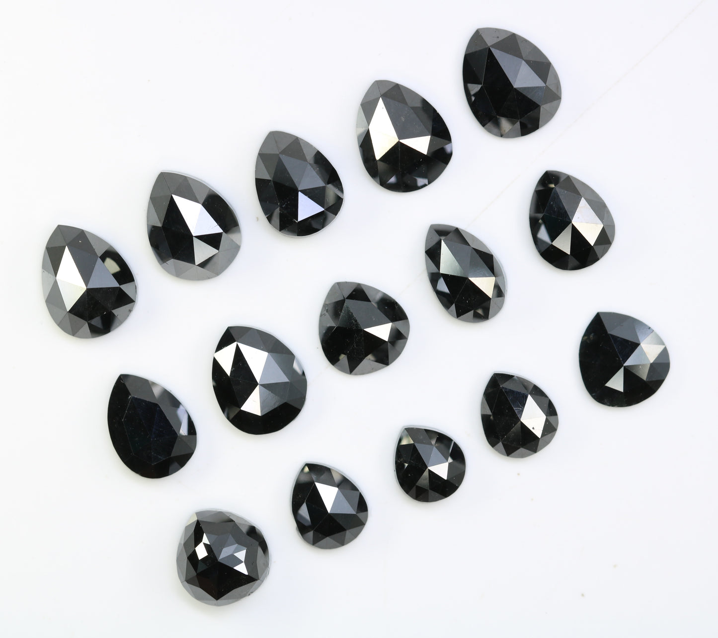 0.59 CT To 1.53 CT Black Pear Shape Natural Loose Diamond For Engagement Ring