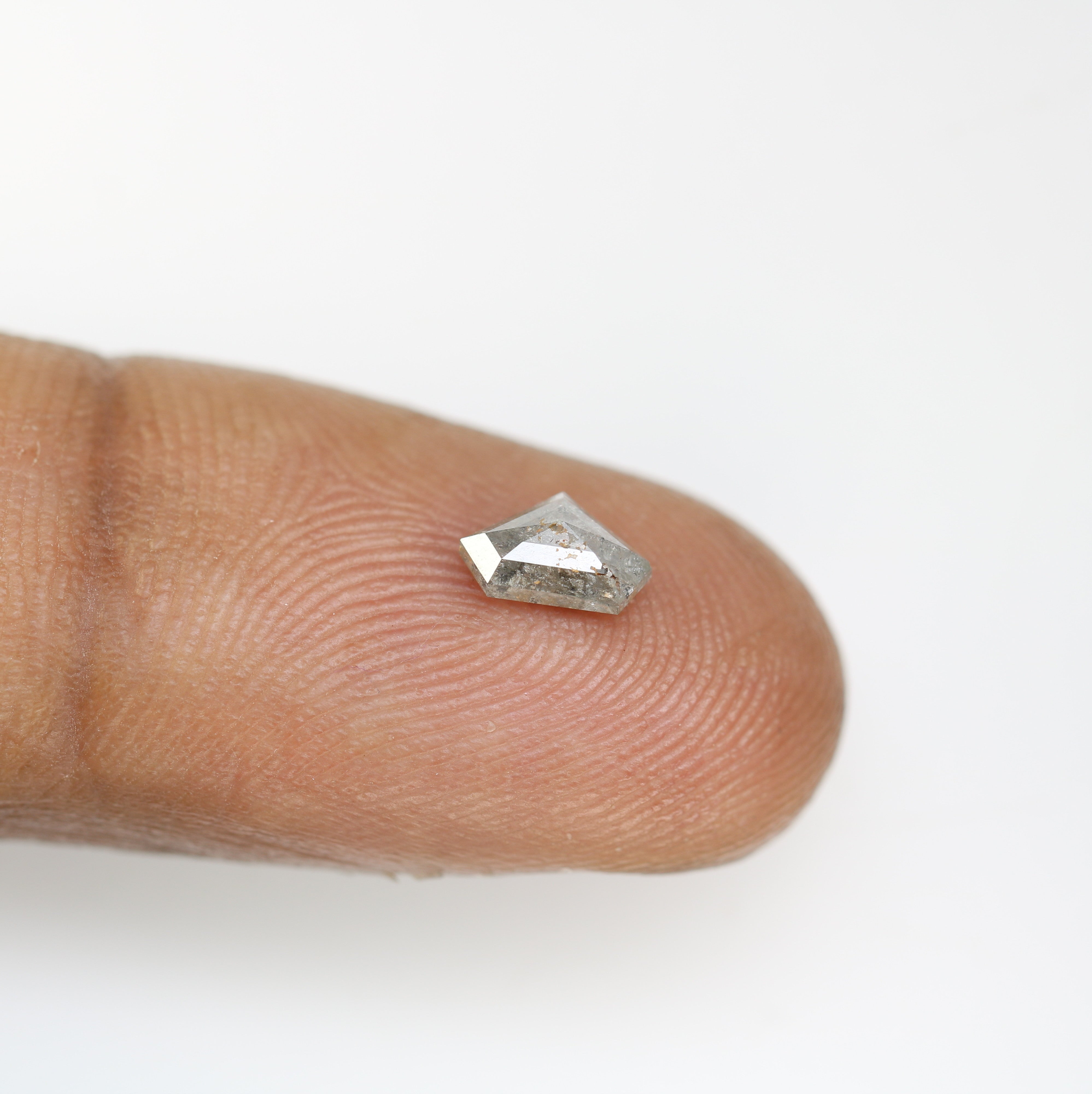 0.58 CT Diamond Cut Salt And Pepper Diamond For Engagement Ring