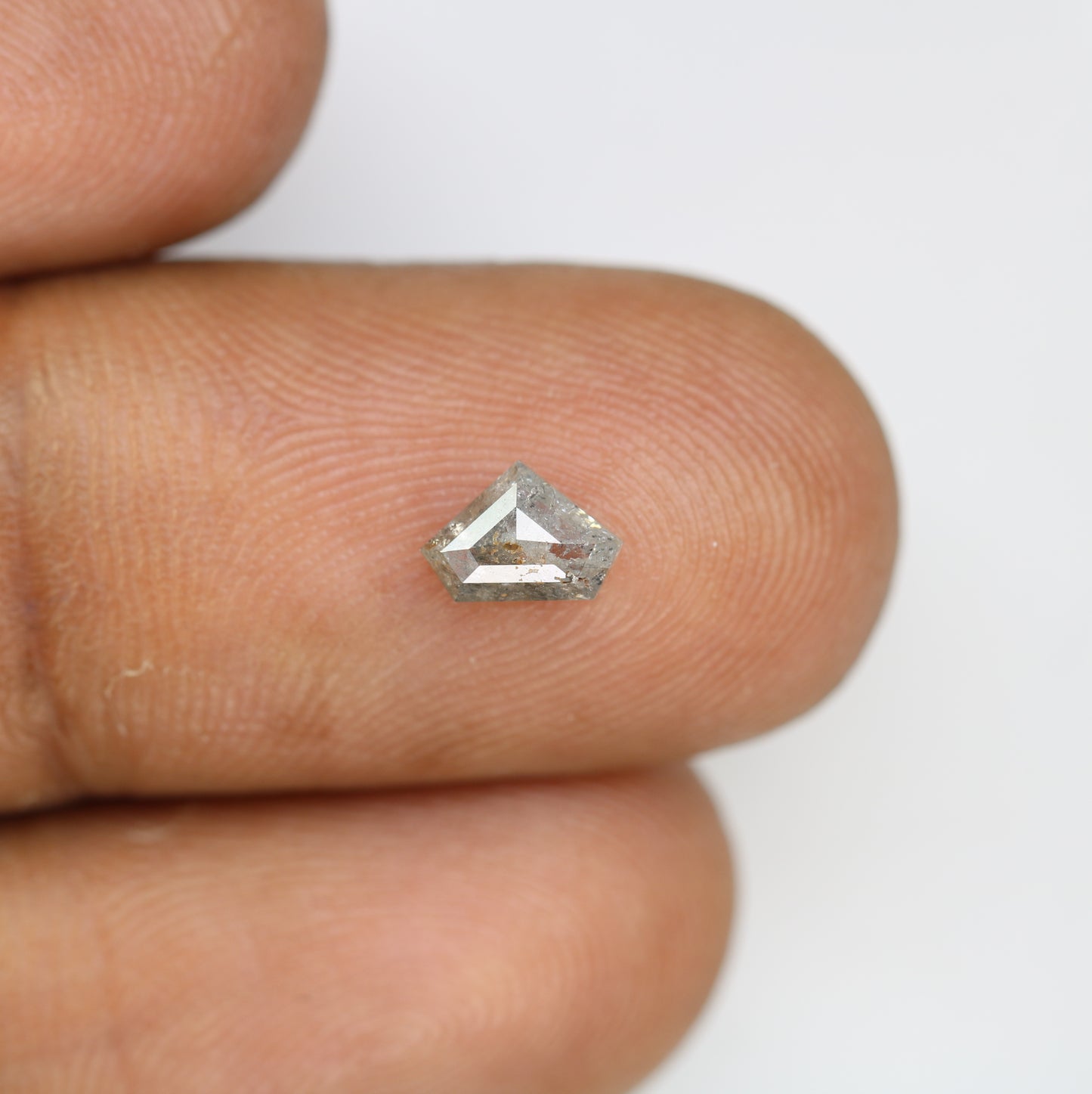 0.58 CT Diamond Cut Salt And Pepper Diamond For Engagement Ring