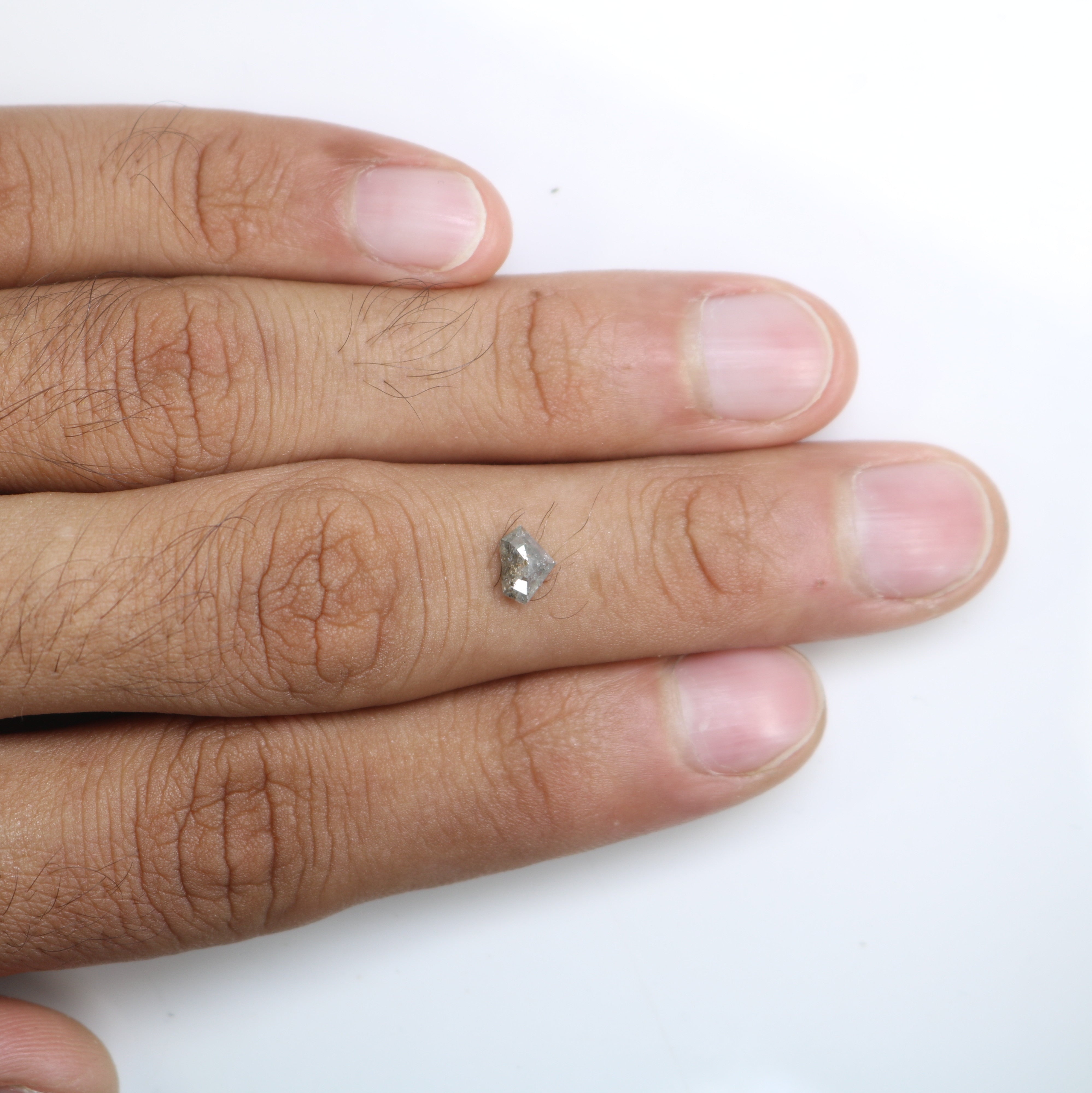 0.58 CT Diamond Cut Salt And Pepper Diamond For Engagement Ring