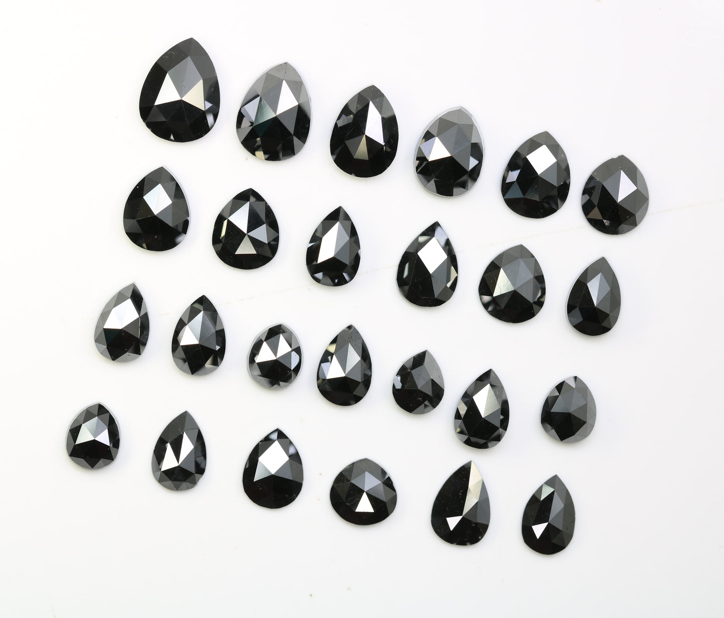 0.30 CT To 1.16 CT Pear Cut Black Diamond For Engagement Ring