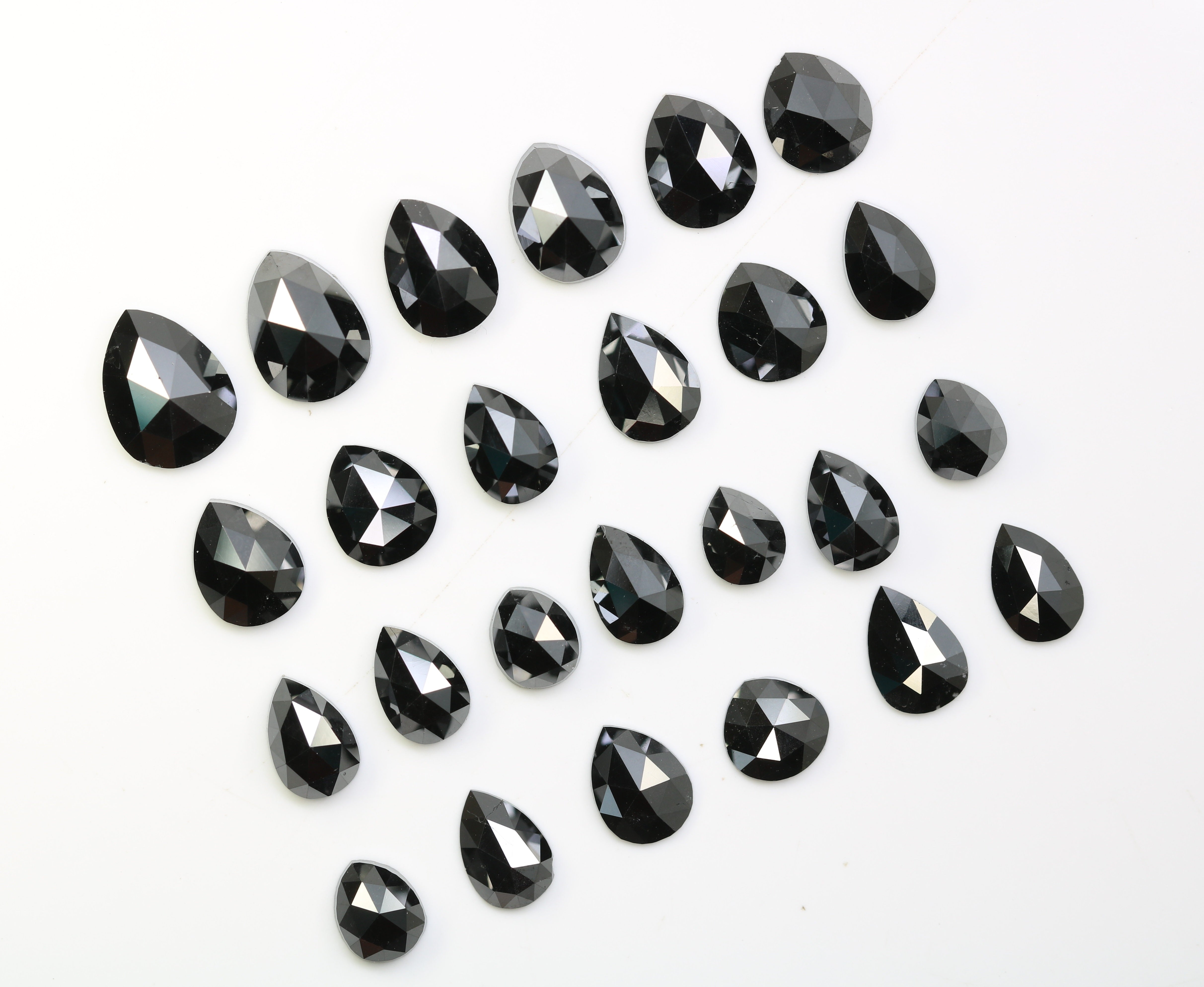 0.30 CT To 1.16 CT Pear Cut Black Diamond For Engagement Ring