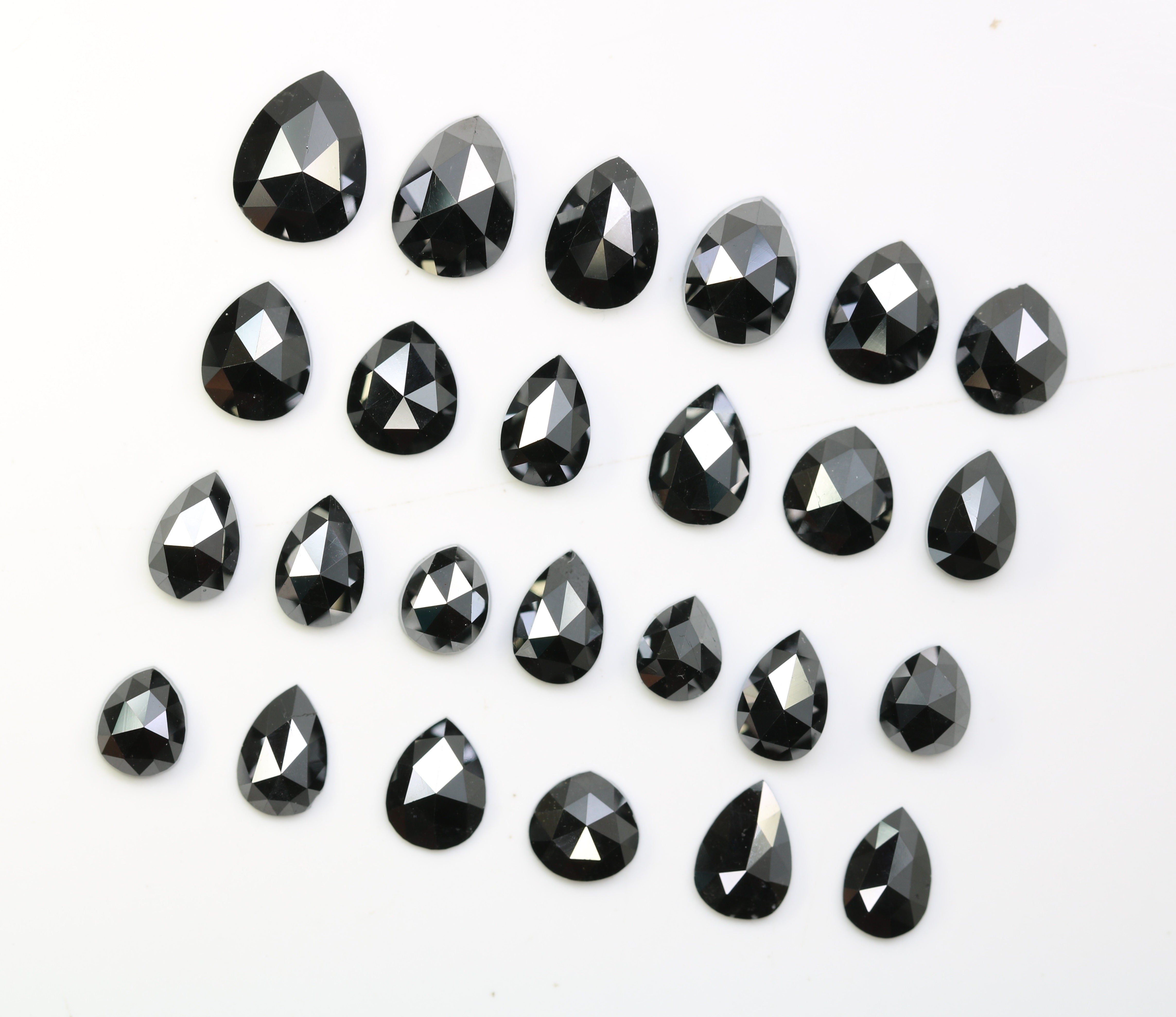 0.30 CT To 1.16 CT Pear Cut Black Diamond For Engagement Ring