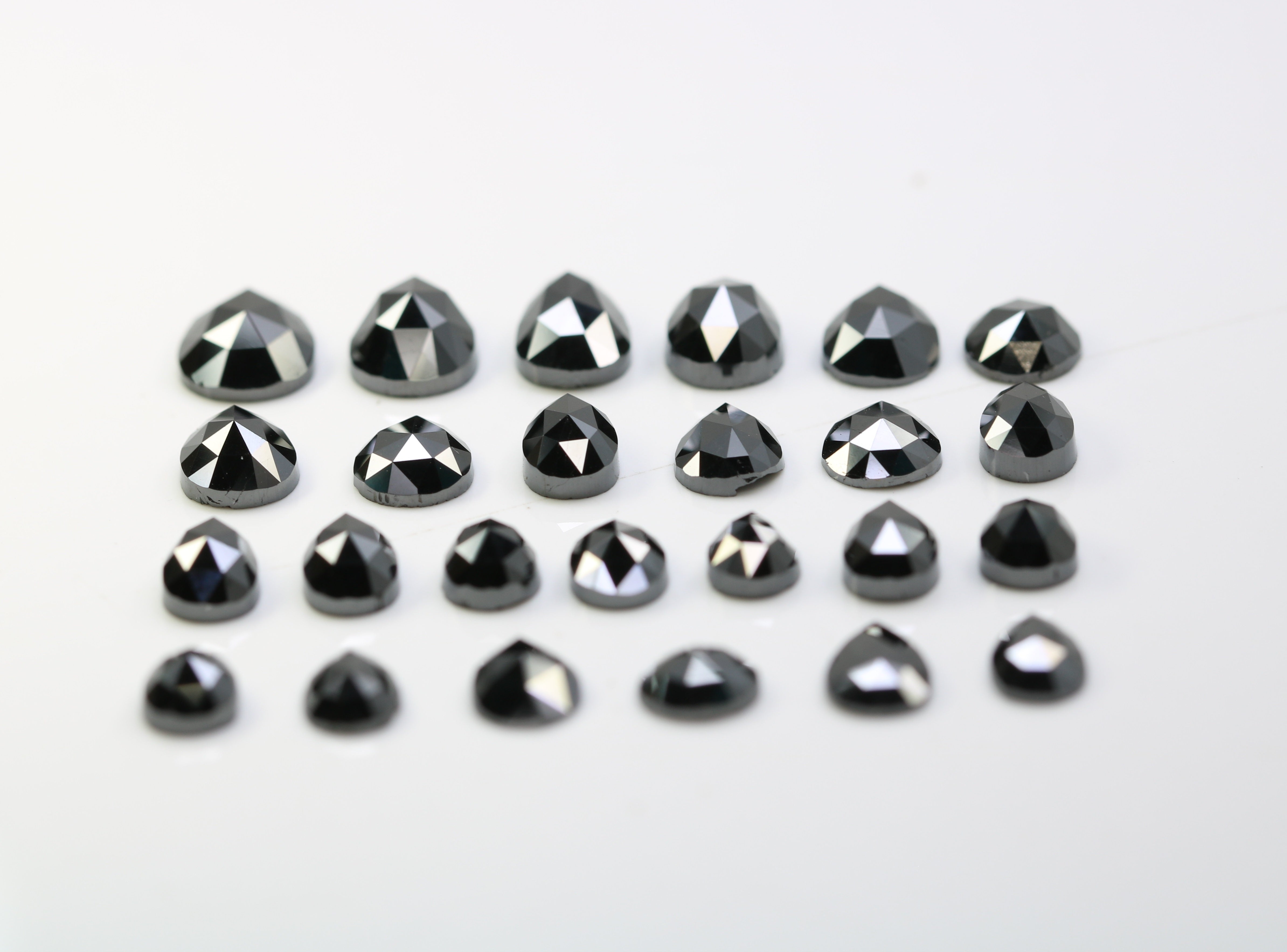0.30 CT To 1.16 CT Pear Cut Black Diamond For Engagement Ring