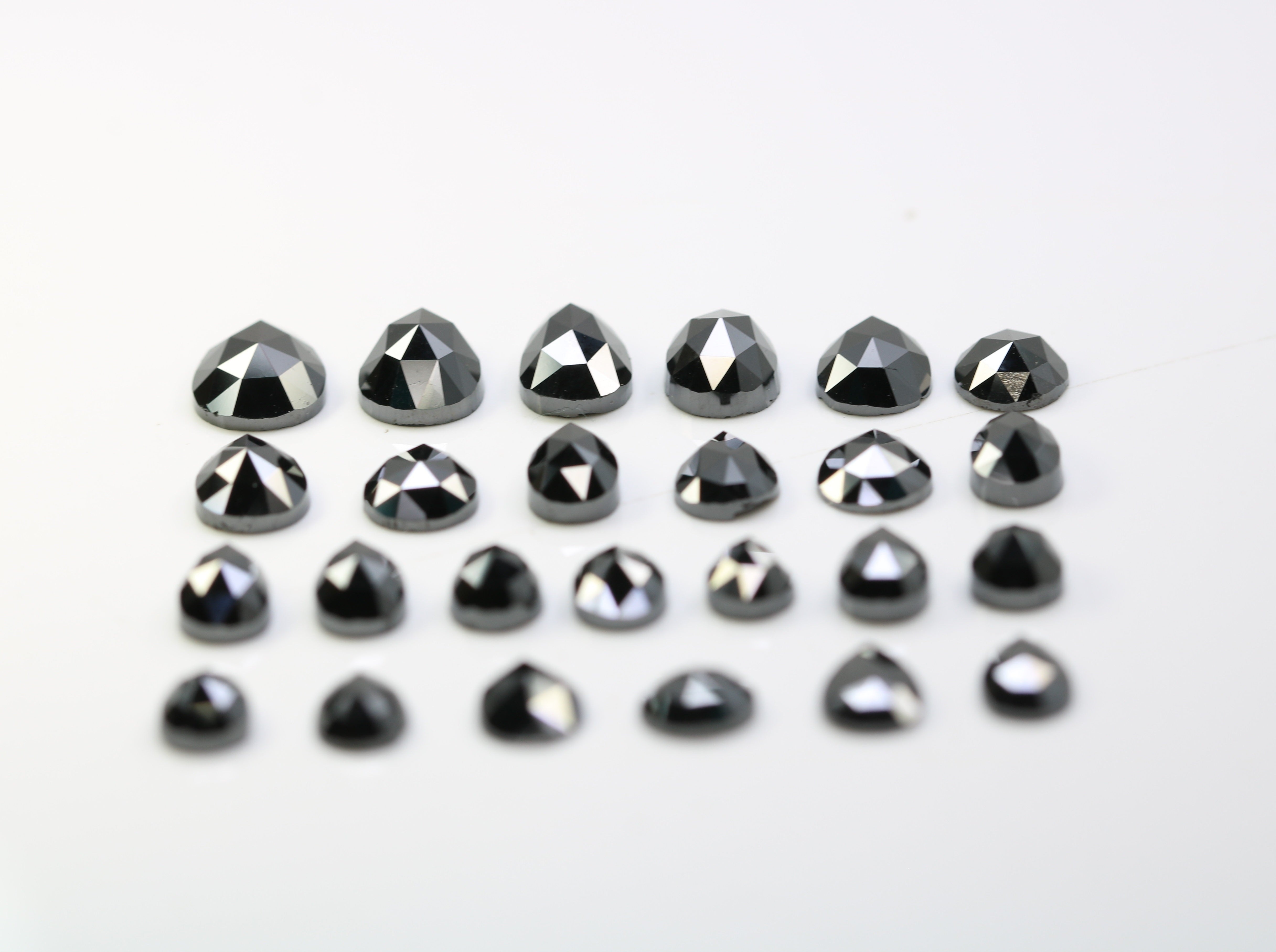 0.30 CT To 1.16 CT Pear Cut Black Diamond For Engagement Ring