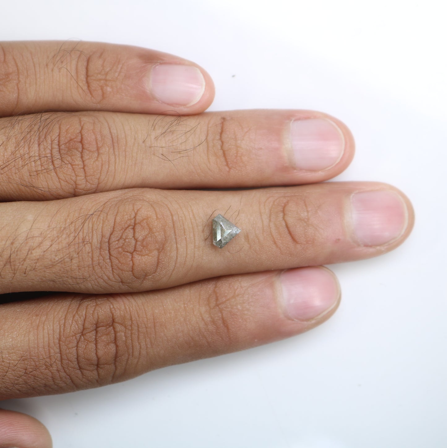 1.00 CT Diamond Shape Salt And Pepper Natural Diamond For Engagement Ring