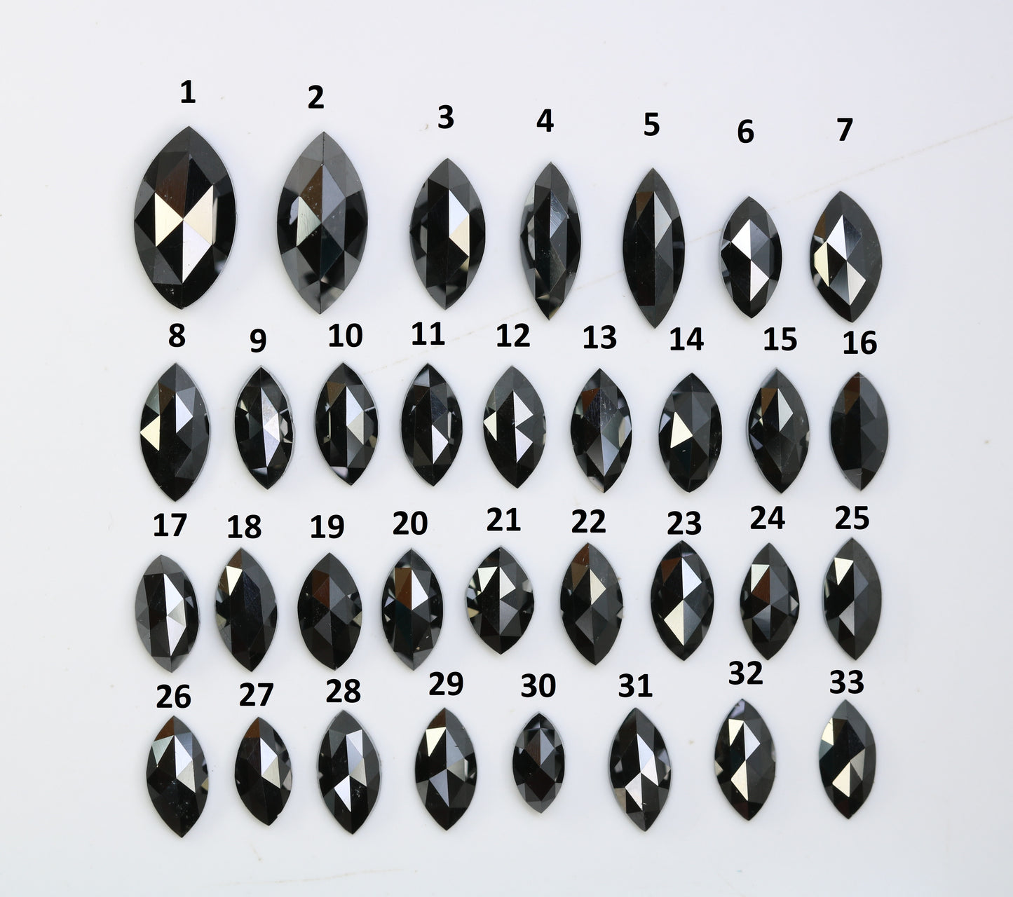0.14 CT To 1.02 CT Natural Black Marquise Shape Loose Diamond For Engagement Ring