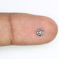 0.31 Carat Salt And Pepper 4.20 MM Hexagon Shape Diamond For Proposal Ring
