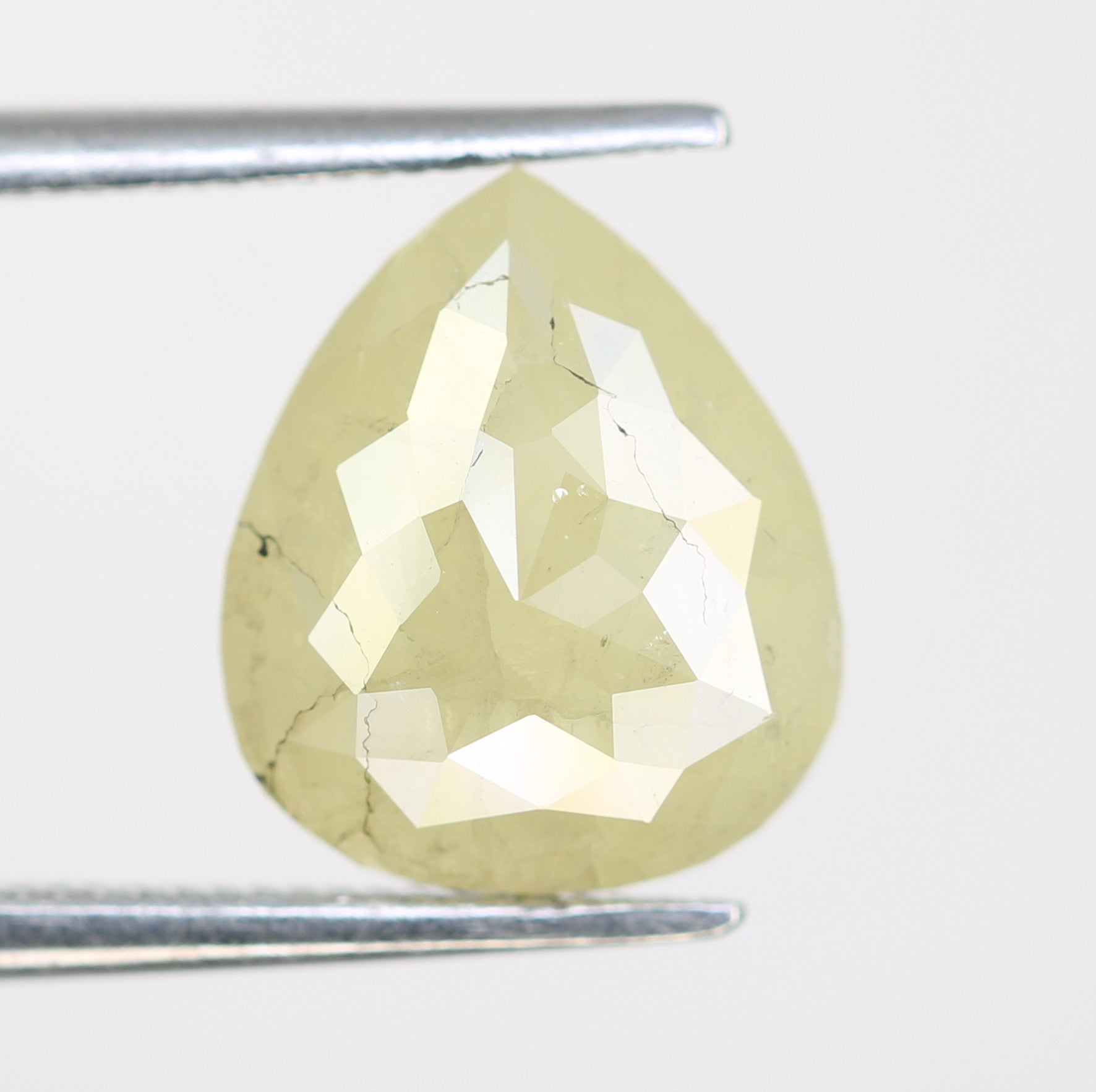 3.11 Carat Pear Shape Light Green Natural Loose Diamond For Wedding Ring